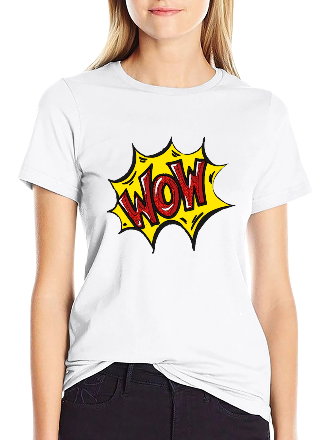 WOW Comic Style Graphic T-Shirt