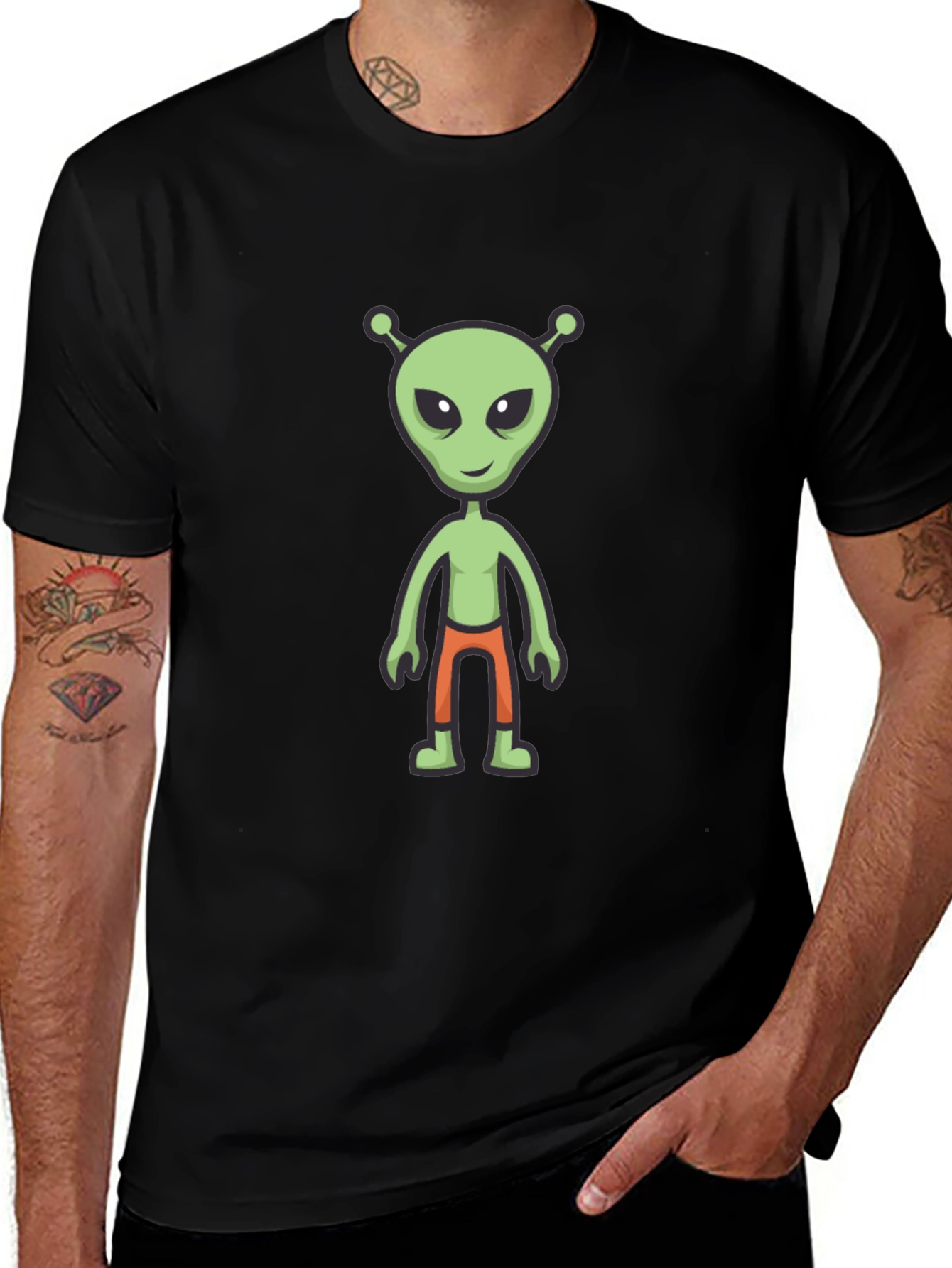 Alien Graphic Tee - Mens Black T-Shirt