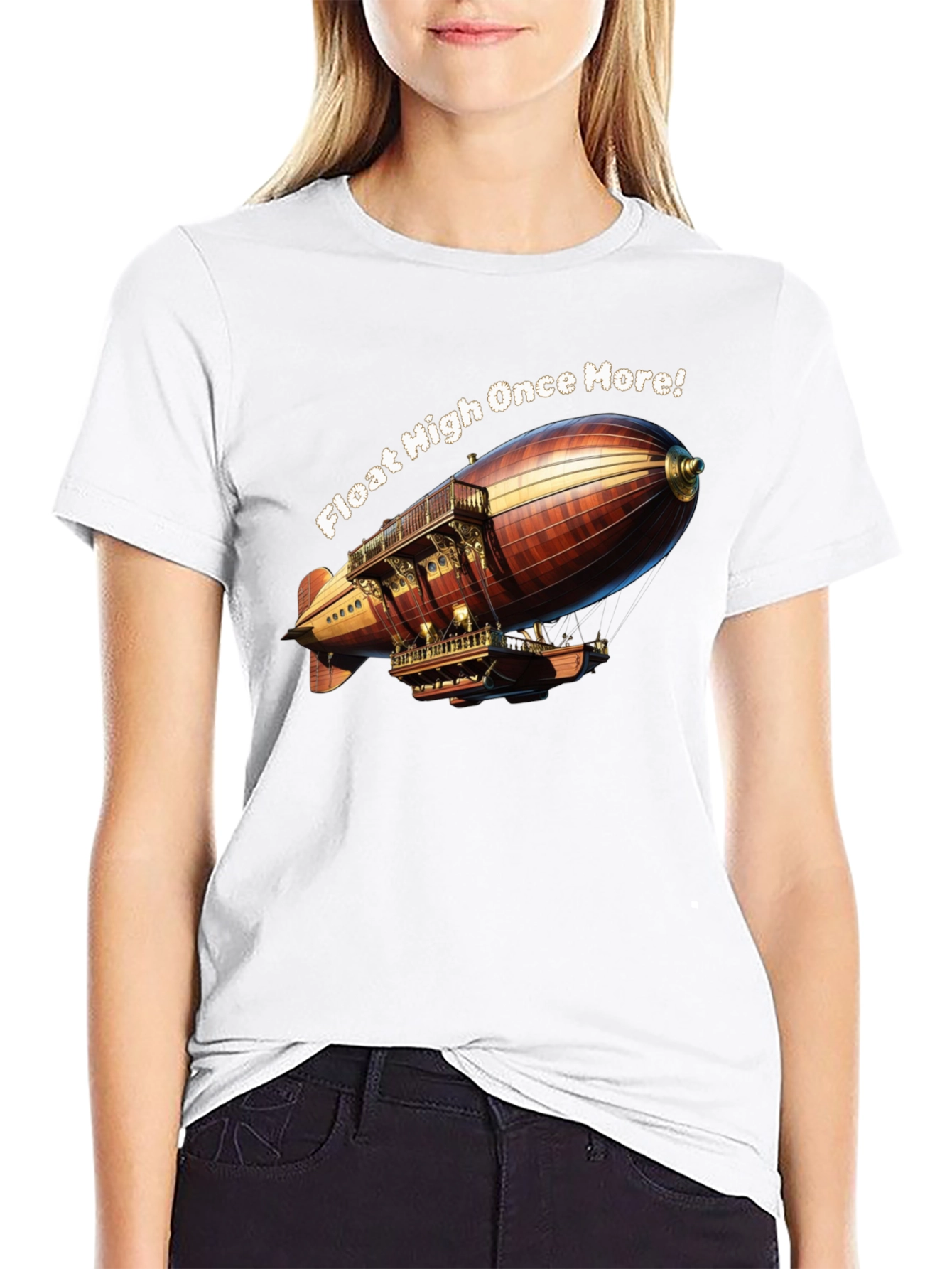 Steampunk Airship T-Shirt: Float High Once More!