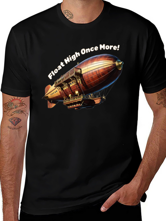 Steampunk Airship T-Shirt: Float High Once More!