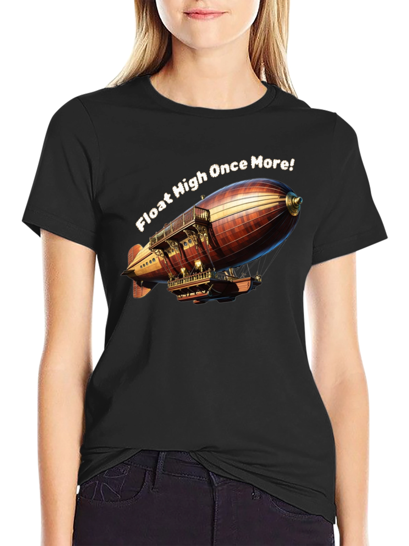 Steampunk Airship T-Shirt: Float High Once More!