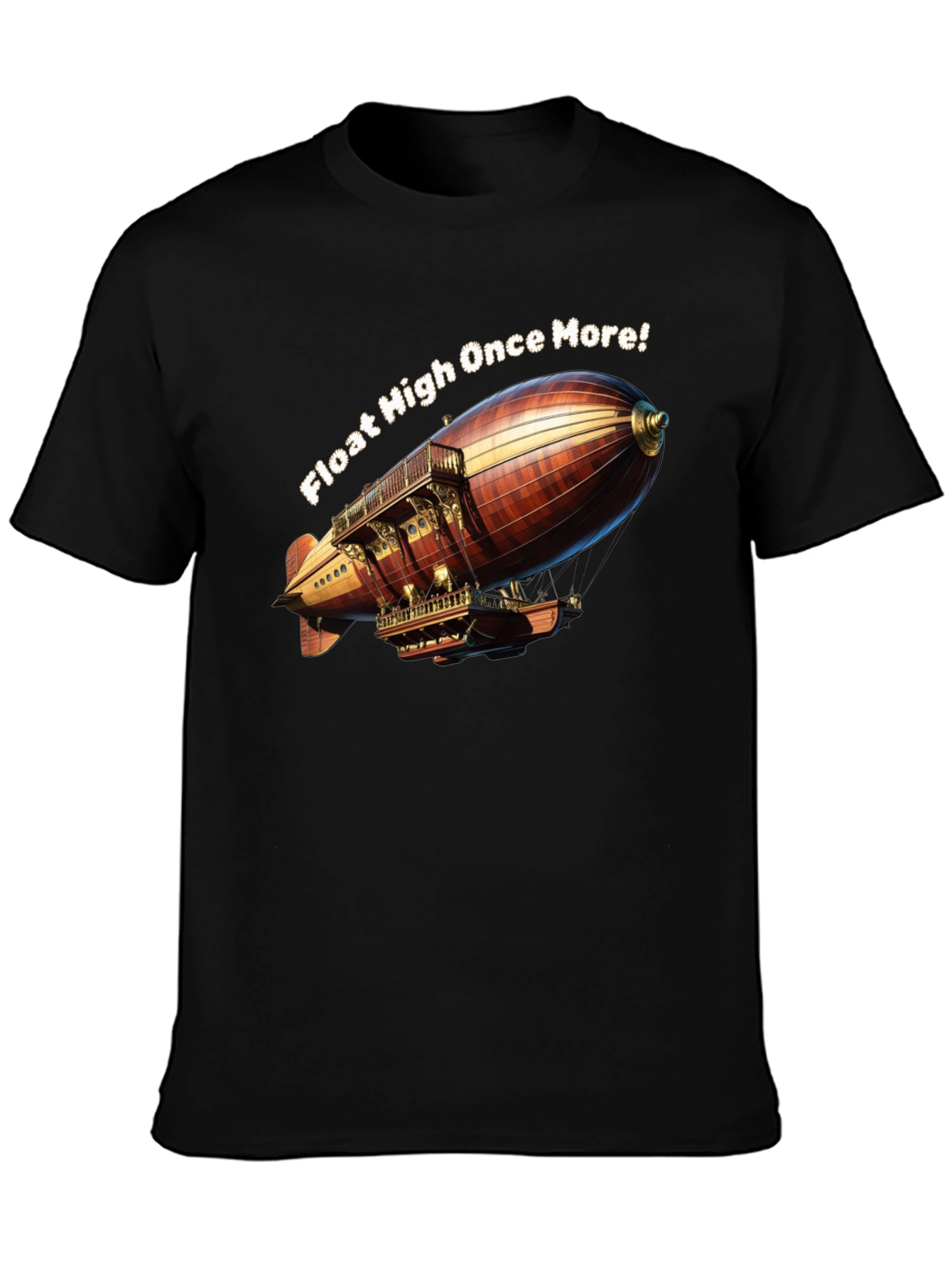 Steampunk Airship T-Shirt: Float High Once More!