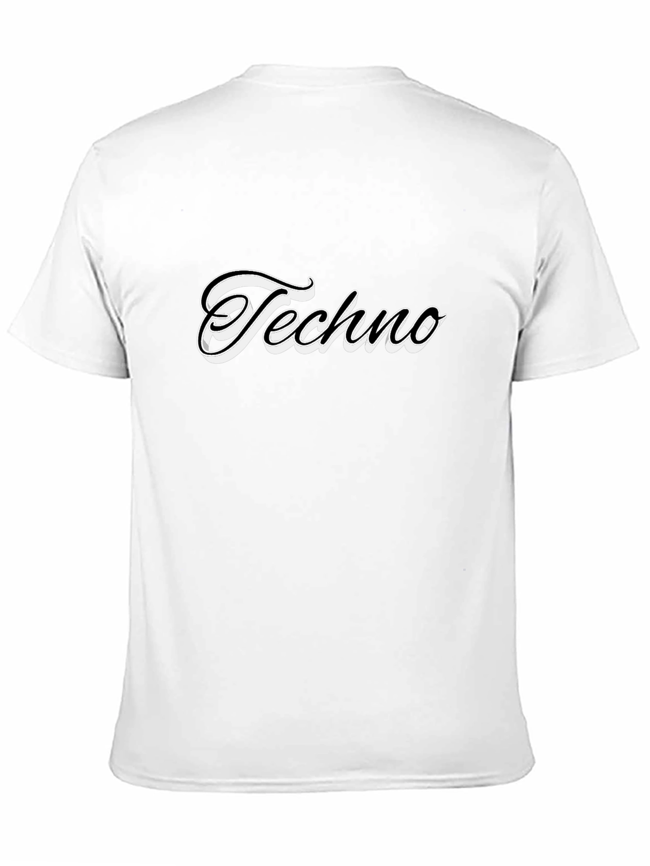 Techno Graphic Tee - Black Cotton Casual T-Shirt