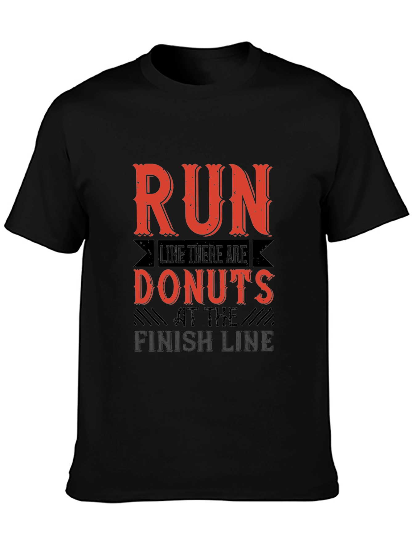 Run For Donuts Black T-Shirt
