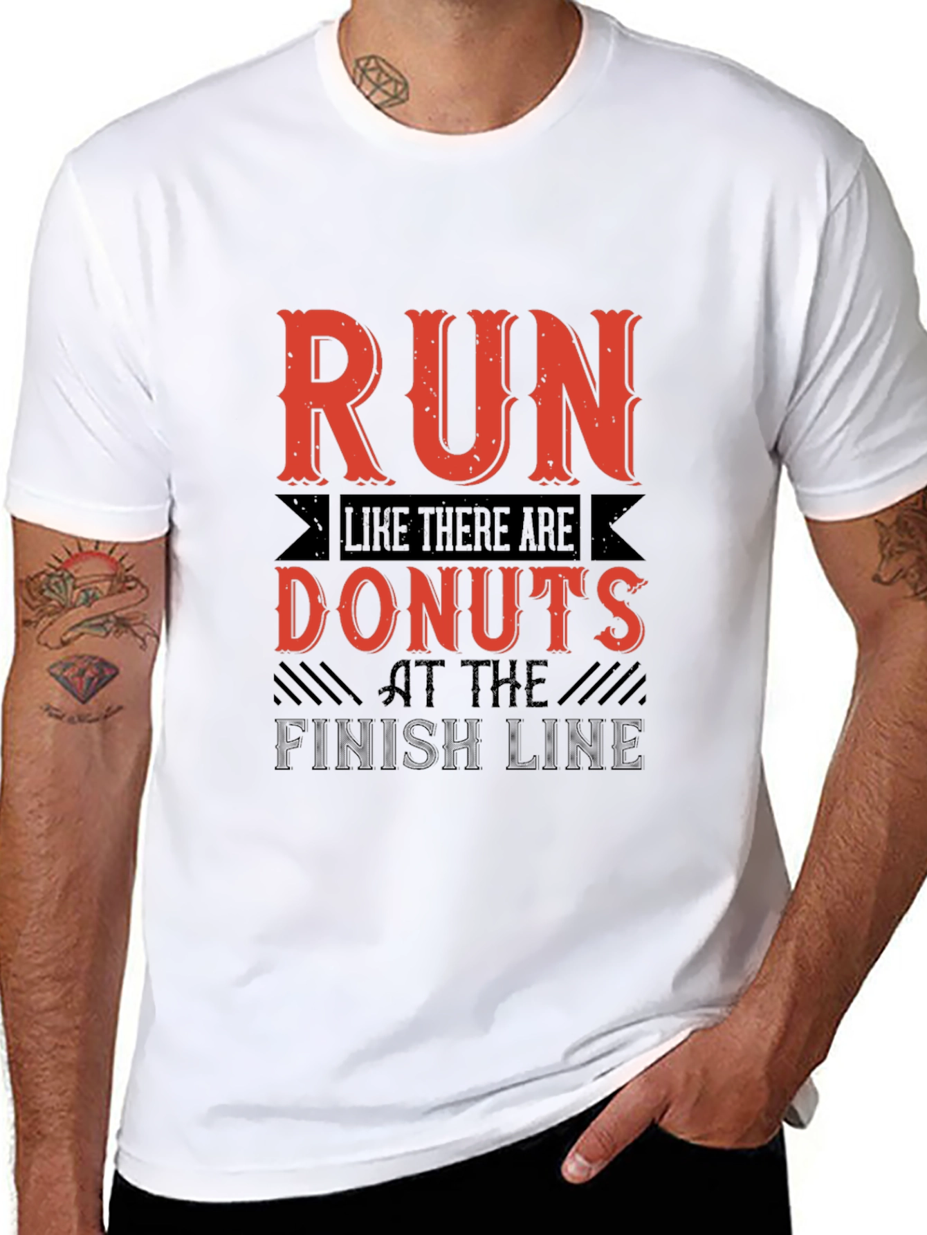 Run For Donuts Black T-Shirt