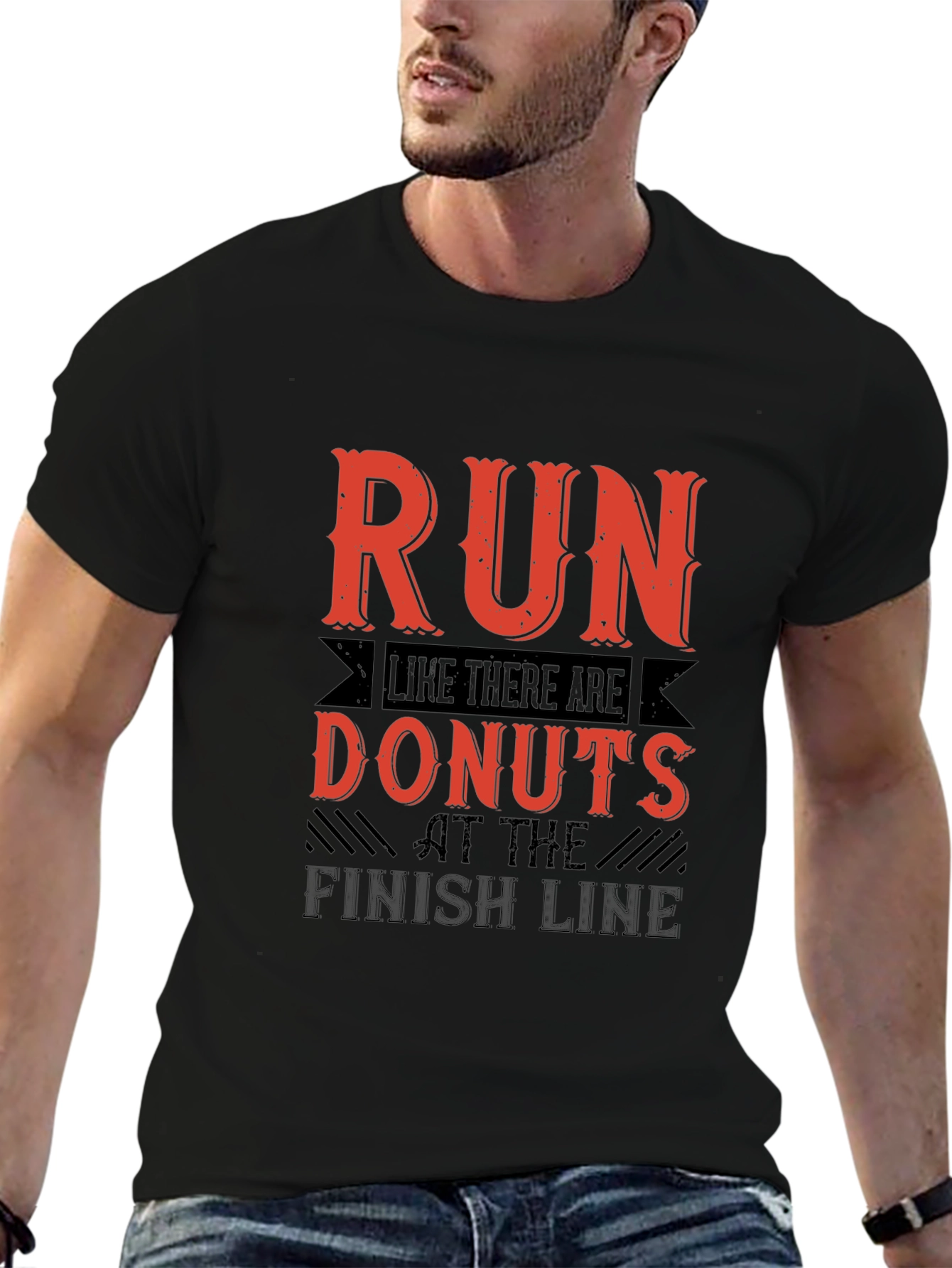 Run For Donuts Black T-Shirt