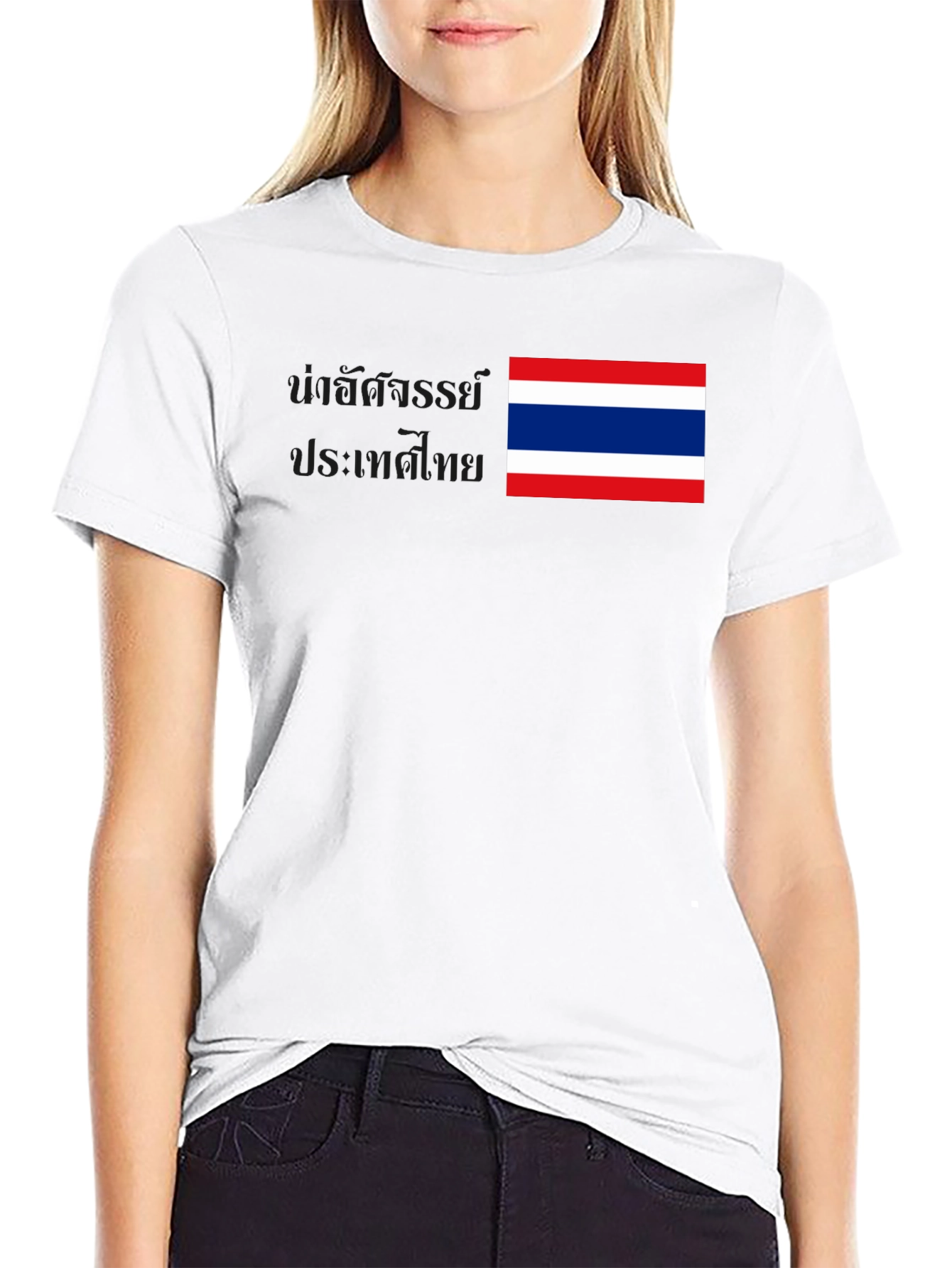 Thailand Flag Graphic Tee - Black Cotton T-Shirt