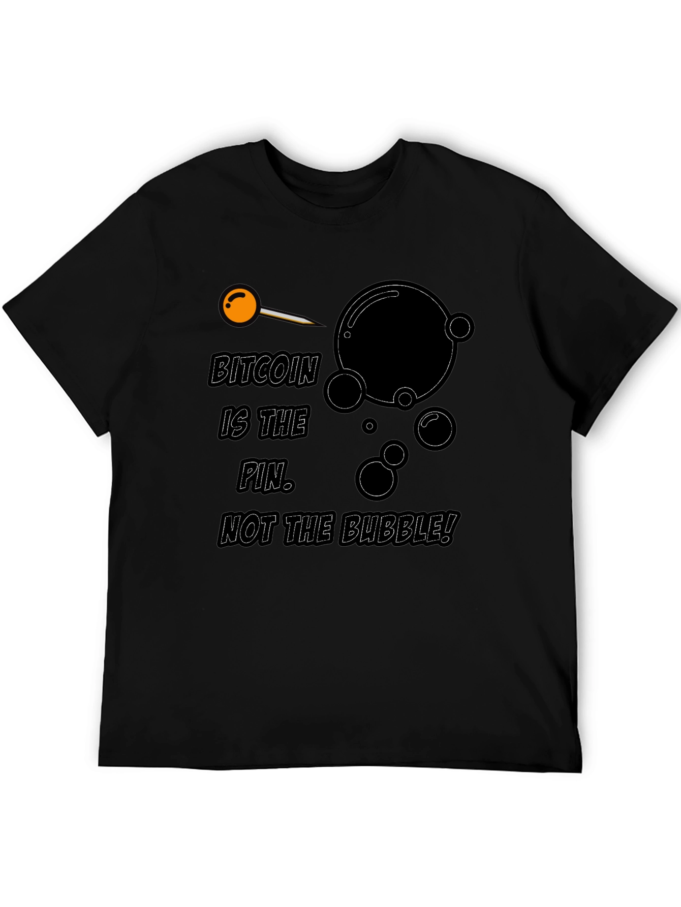 Bitcoin Pin Bubble Graphic T-Shirt