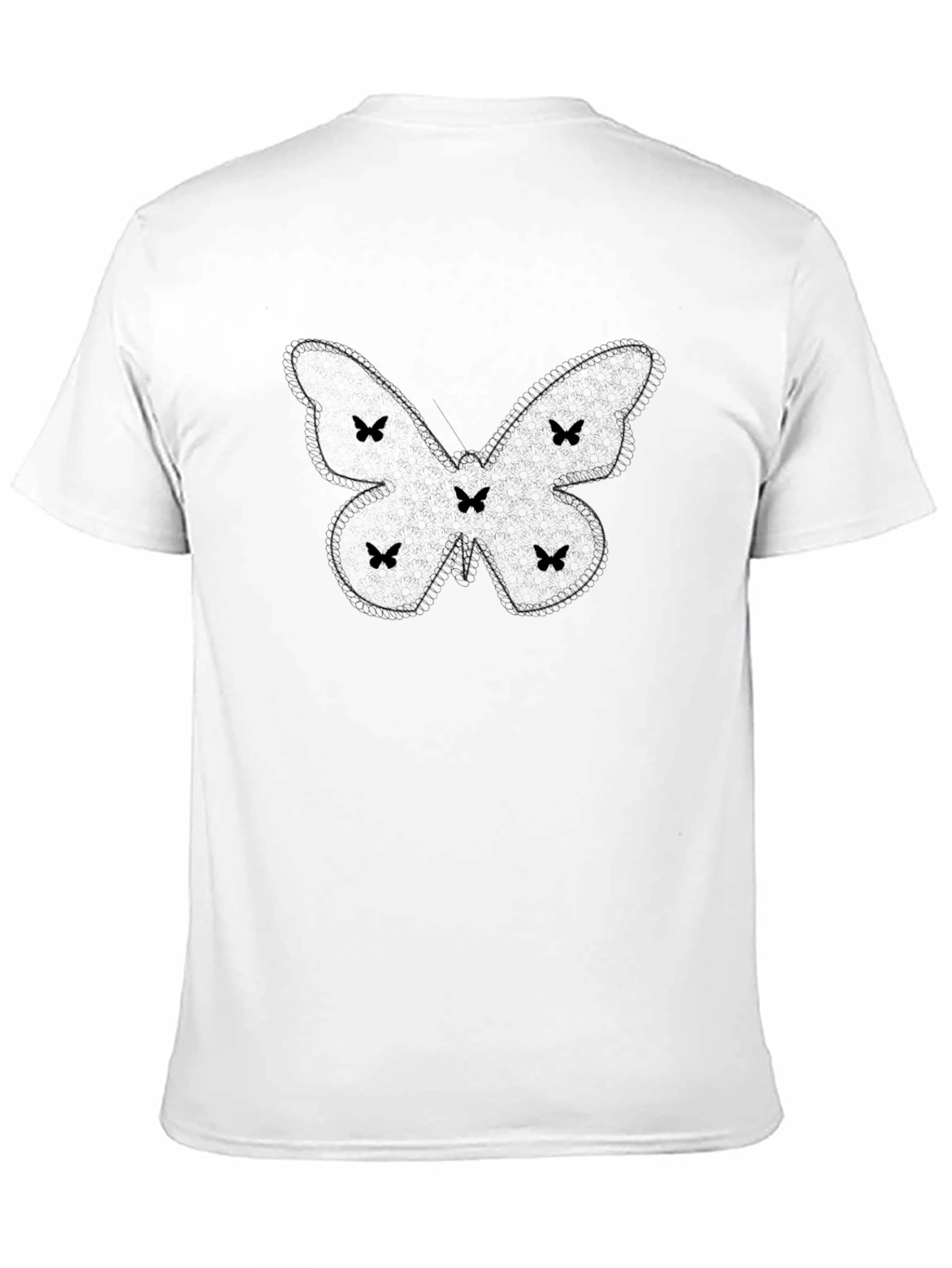 Butterfly Graphic Print Black T-Shirt for Men