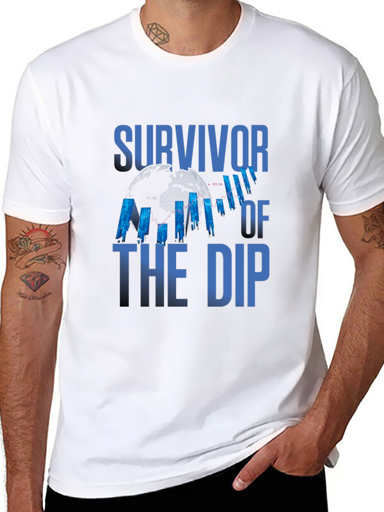 Survivor of the Dip Black Graphic T-Shirt