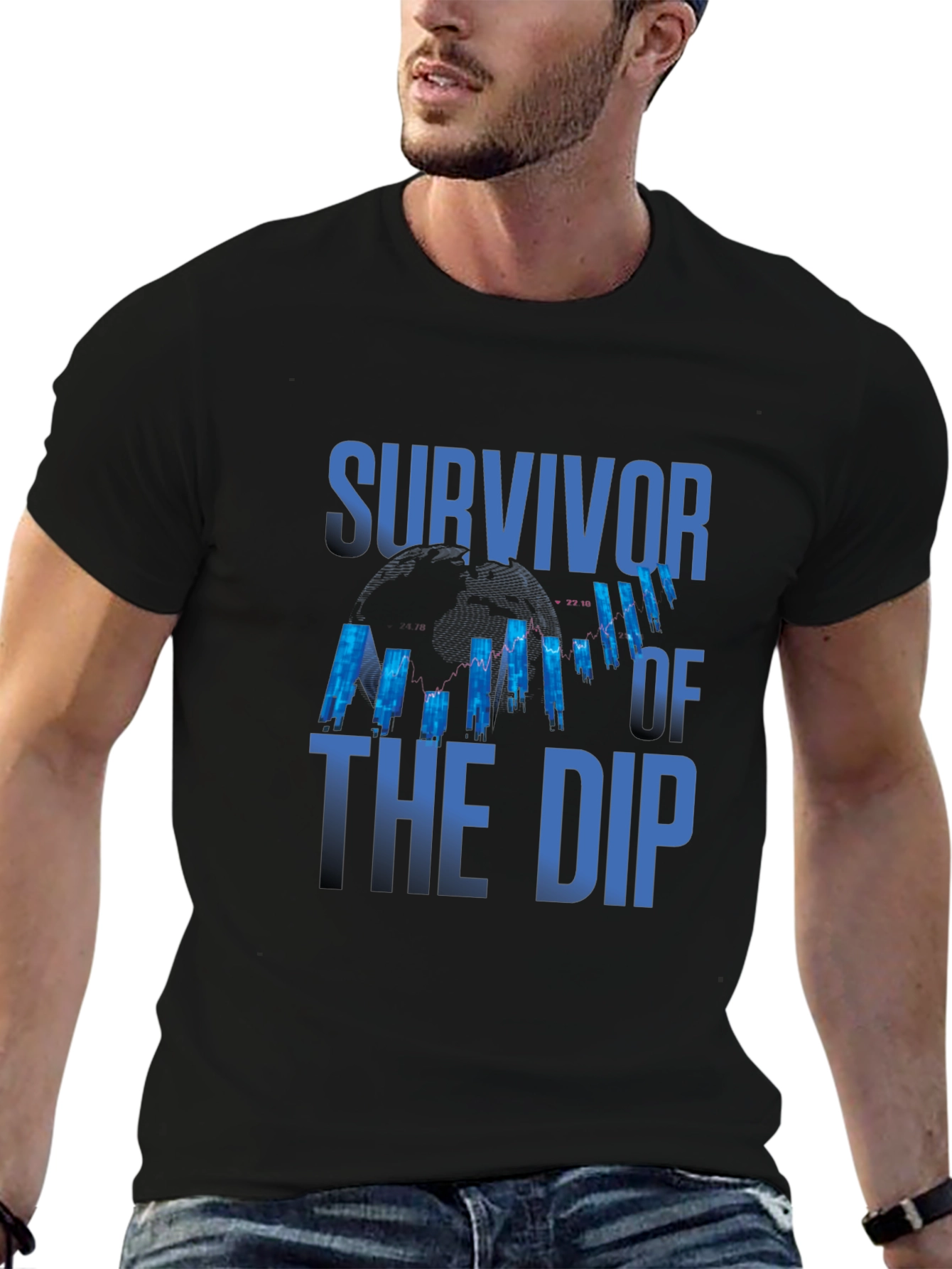 Survivor of the Dip Black Graphic T-Shirt