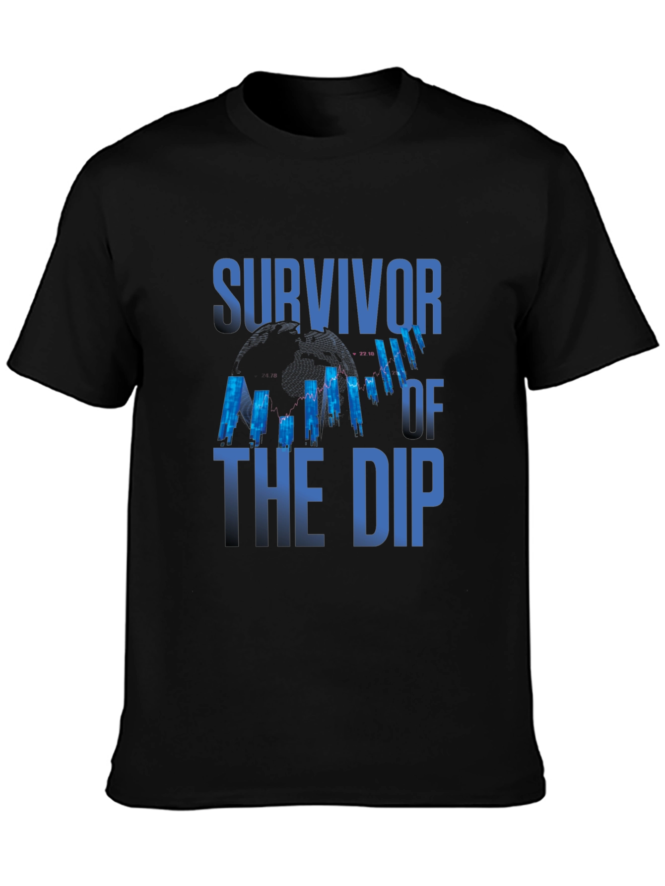 Survivor of the Dip Black Graphic T-Shirt