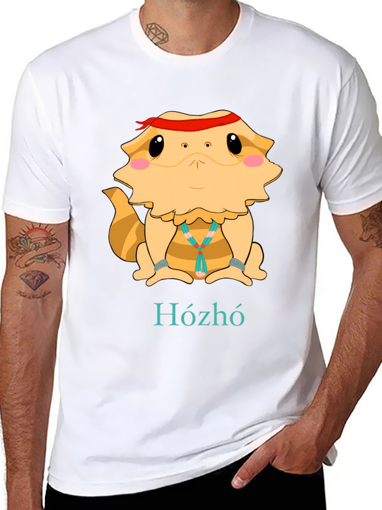 Bearded Dragon Hózhó T-Shirt - Cool Lizard Tee