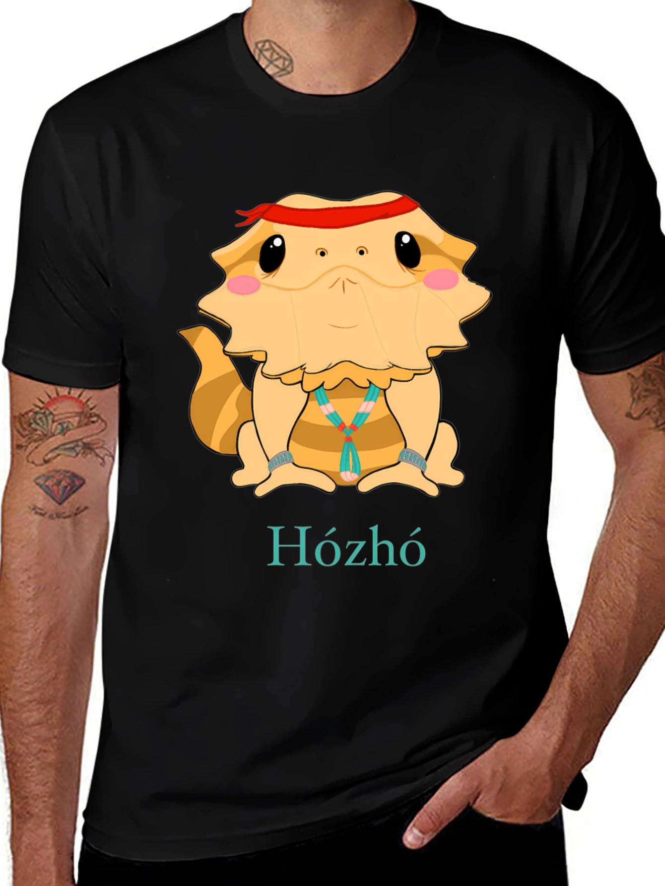 Bearded Dragon Hózhó T-Shirt - Cool Lizard Tee