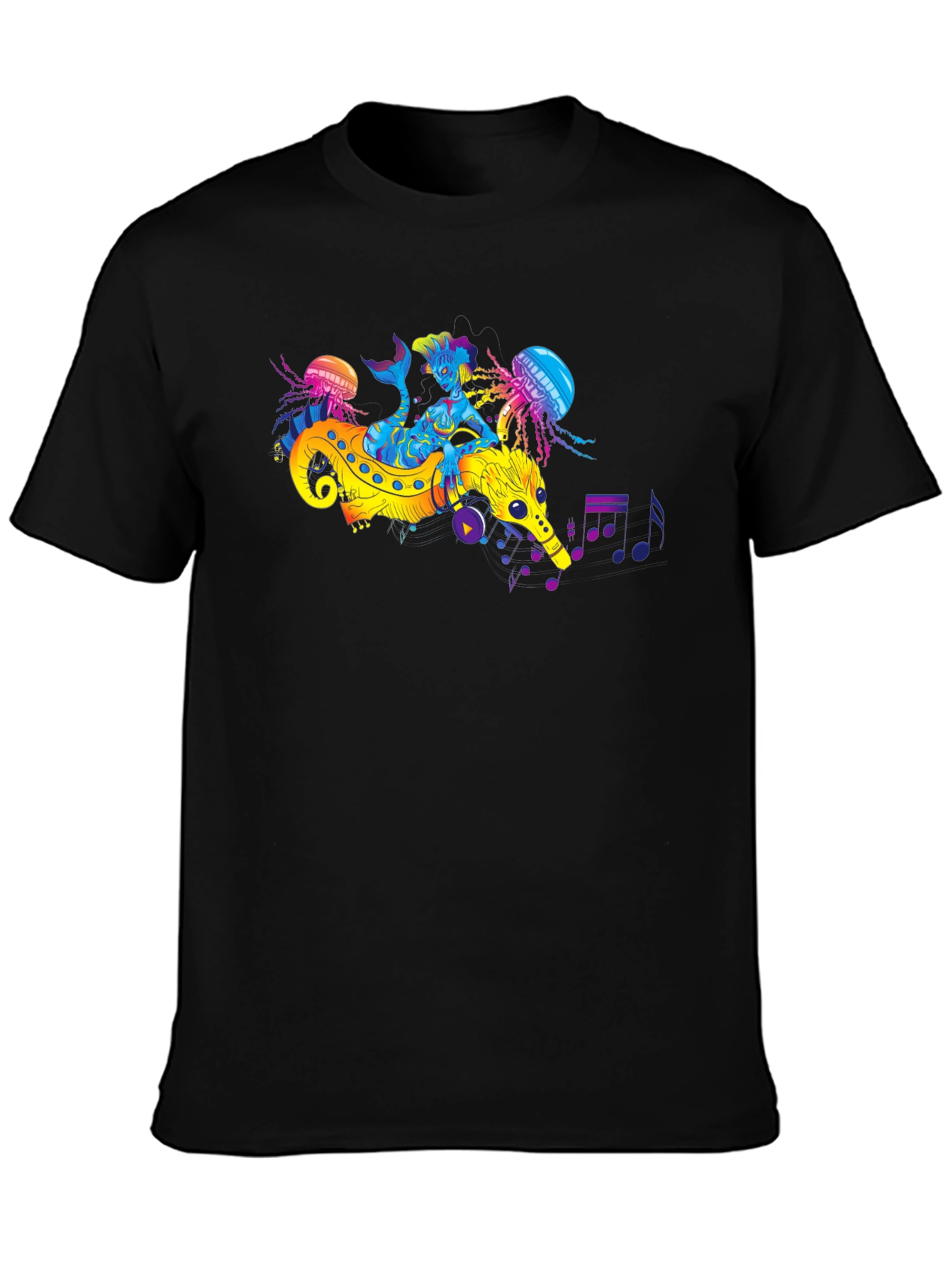 Sea Serpent Mermaid Music T-Shirt