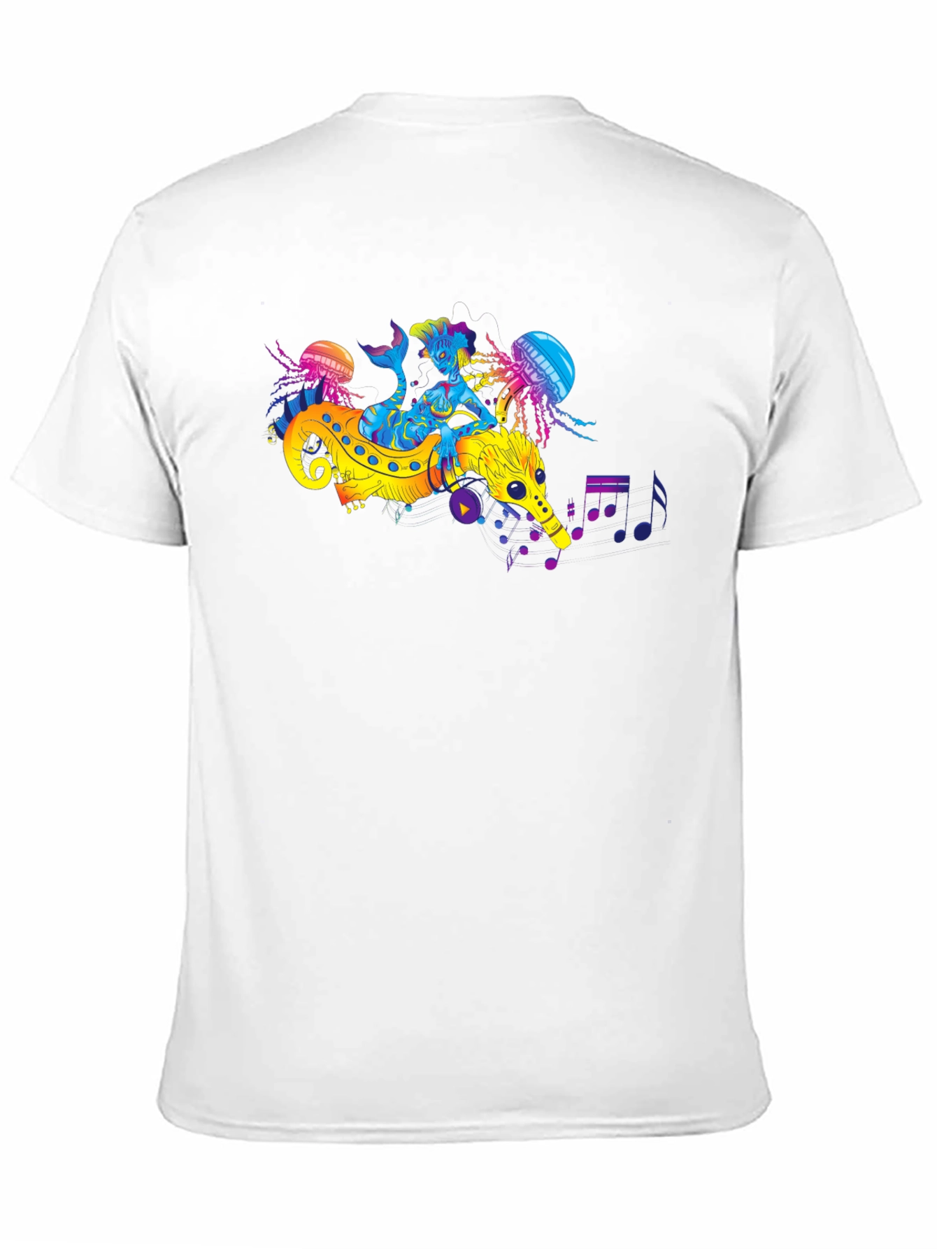 Sea Serpent Mermaid Music T-Shirt