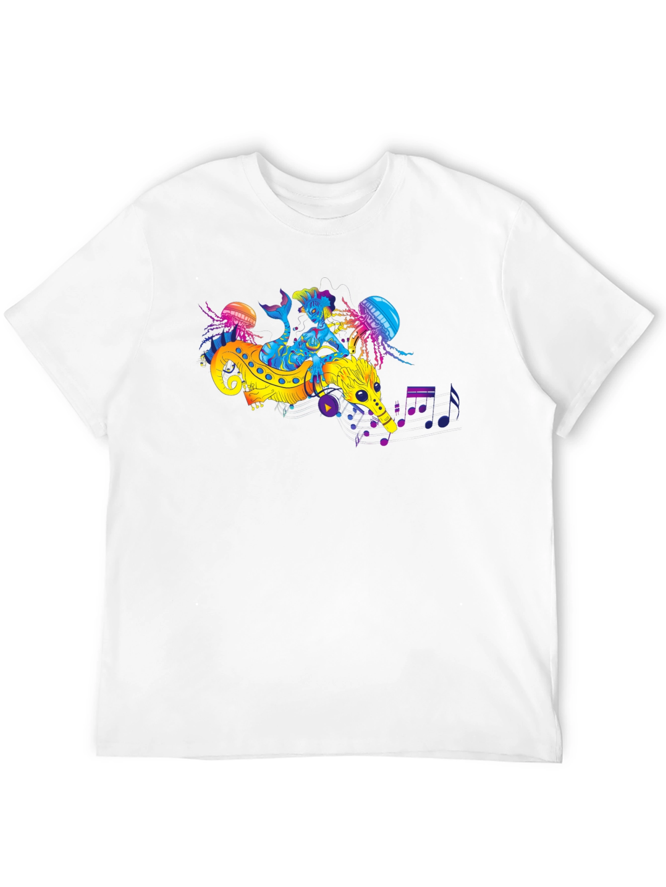 Sea Serpent Mermaid Music T-Shirt