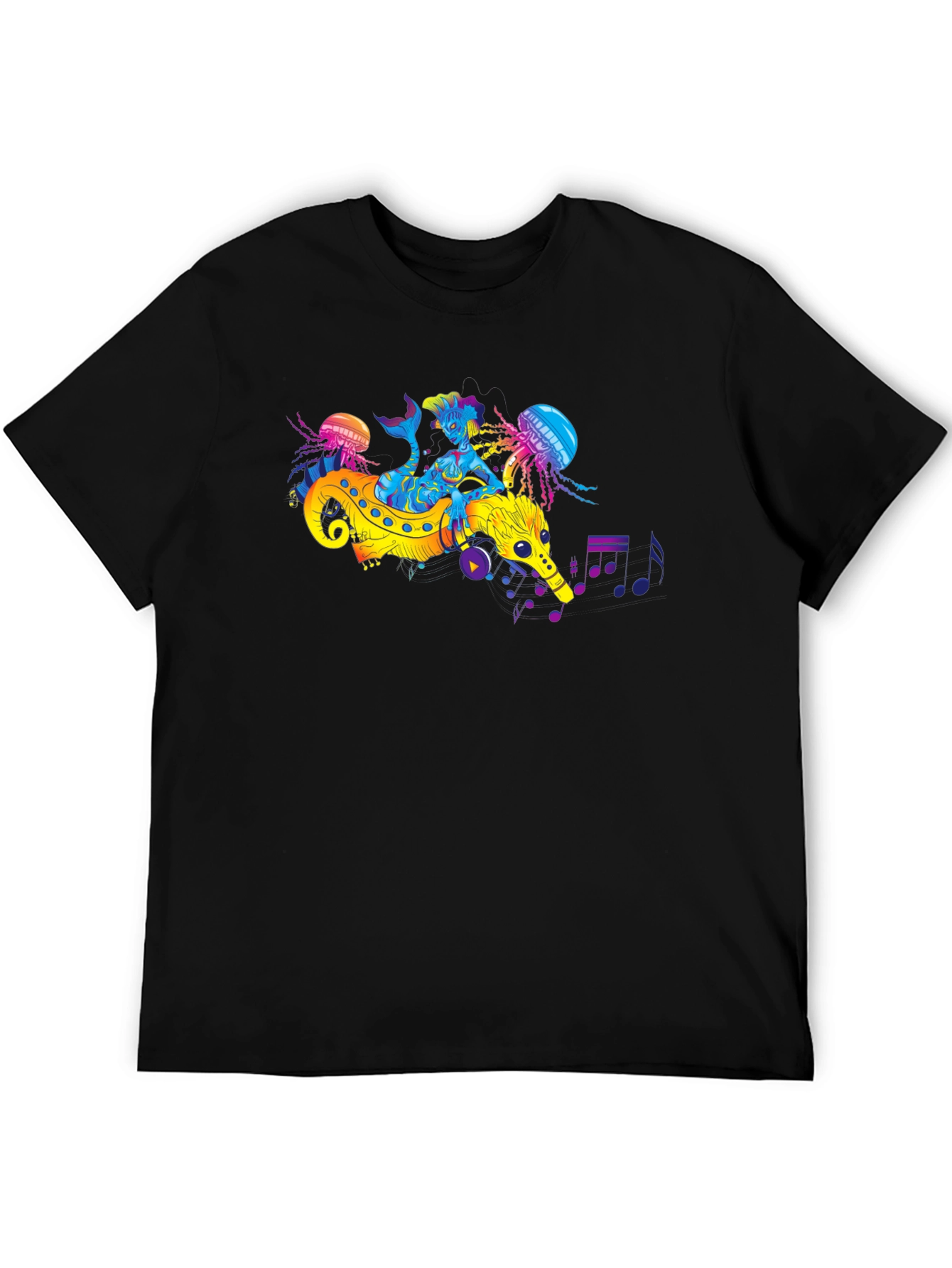 Sea Serpent Mermaid Music T-Shirt