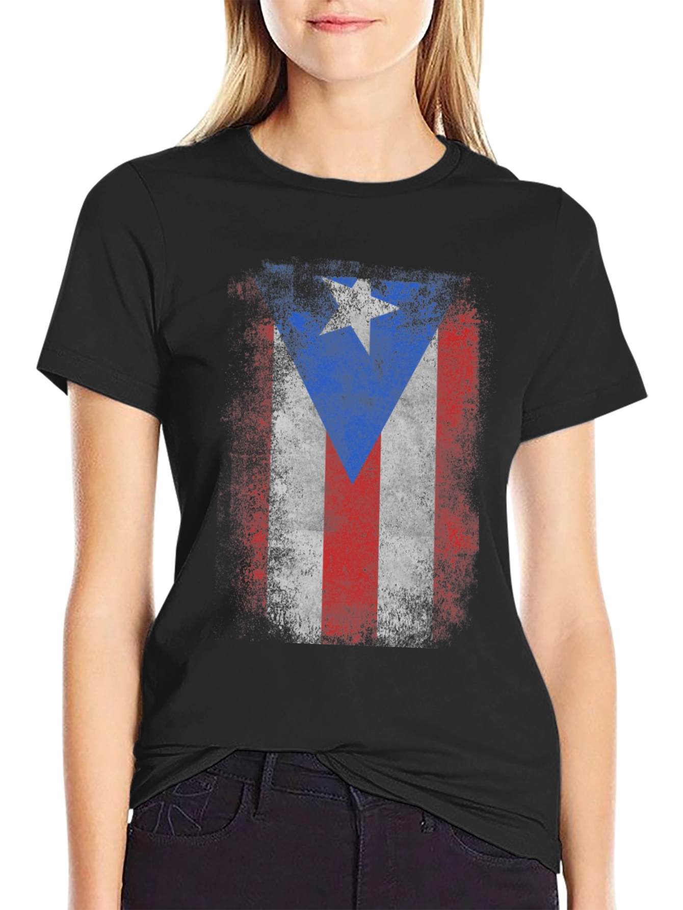 Puerto Rico Flag Distressed T-Shirt