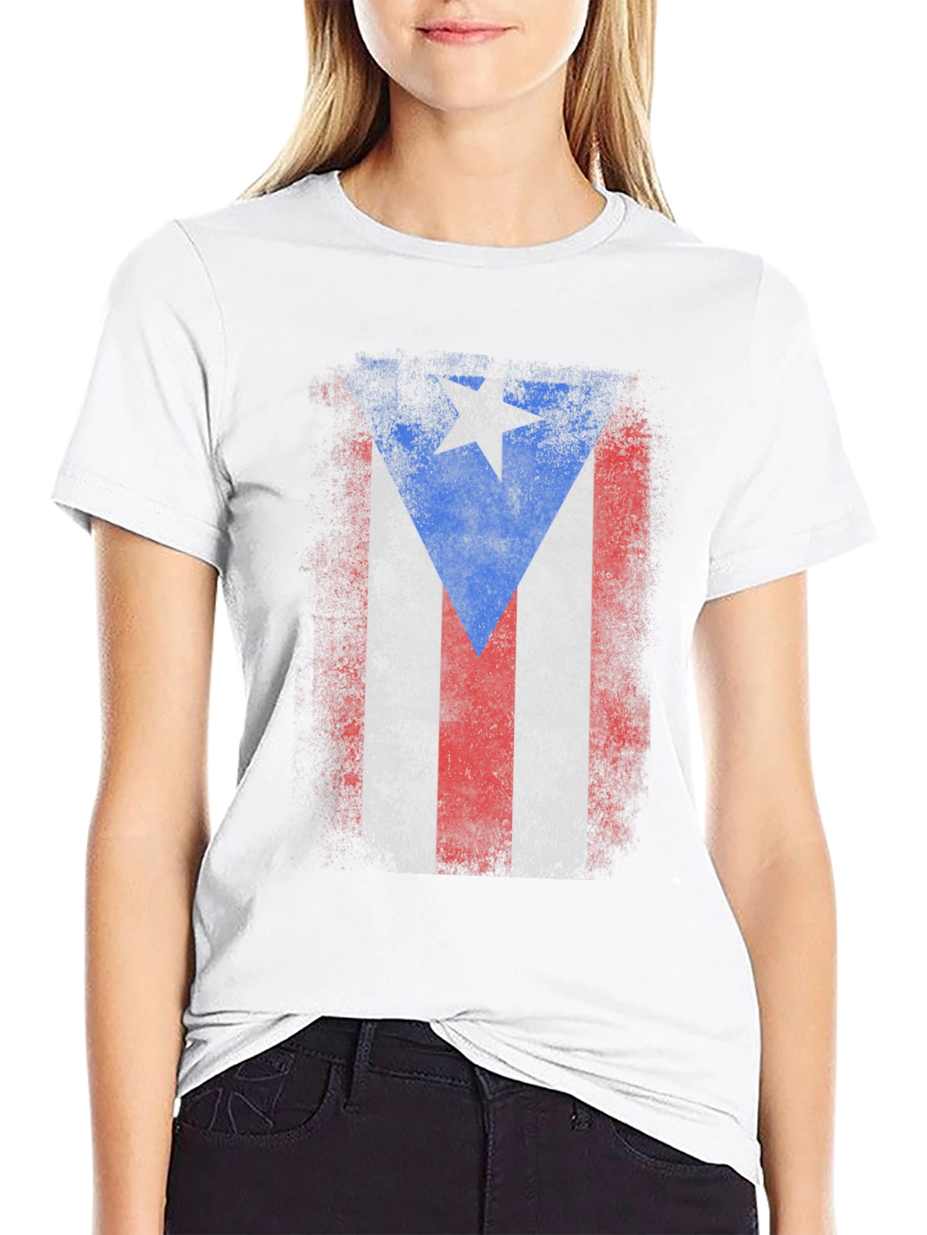 Puerto Rico Flag Distressed T-Shirt