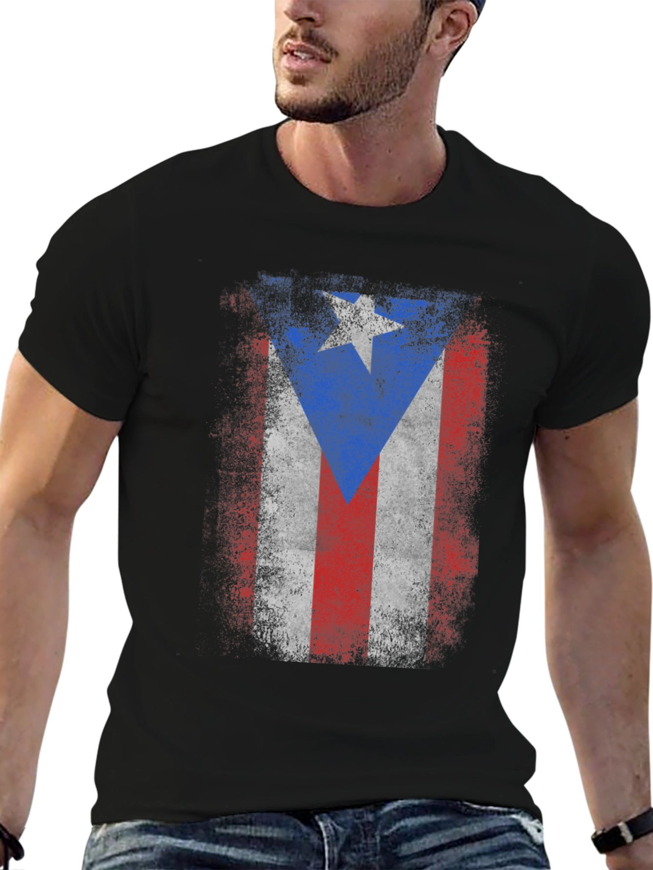 Puerto Rico Flag Distressed T-Shirt
