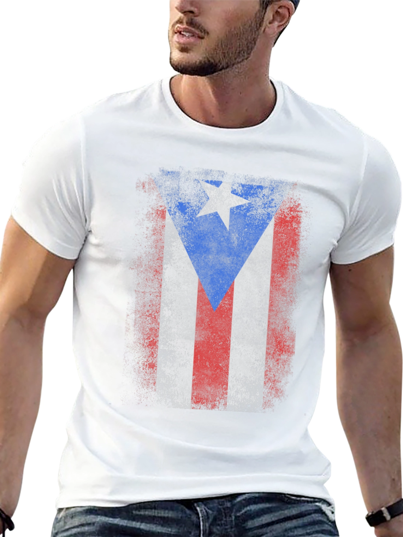 Puerto Rico Flag Distressed T-Shirt
