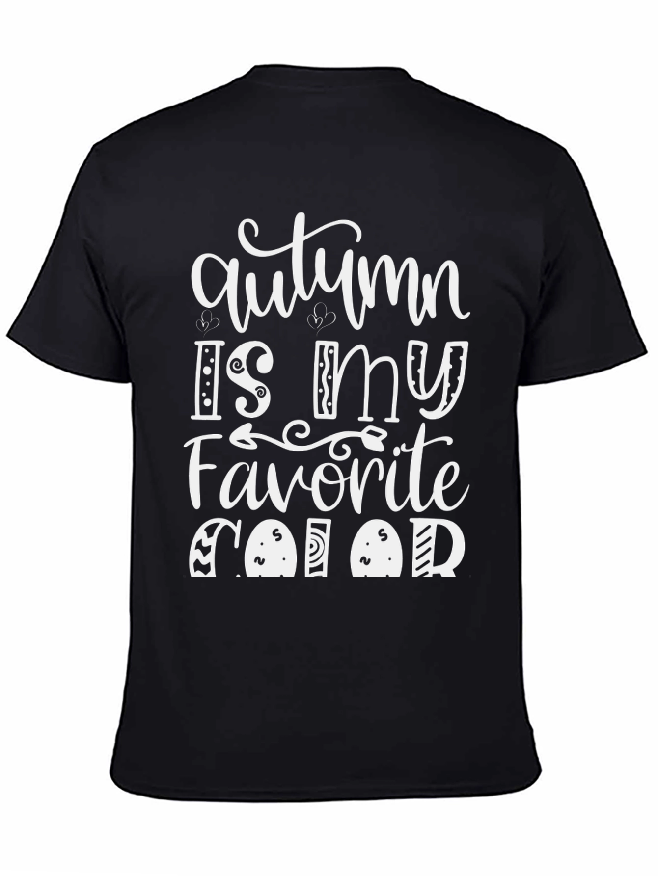 Autumn Is My Favorite Food Black T-Shirt