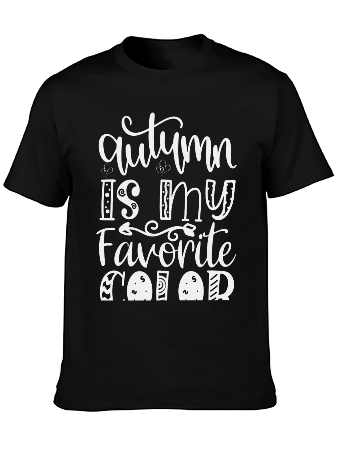 Autumn Is My Favorite Food Black T-Shirt