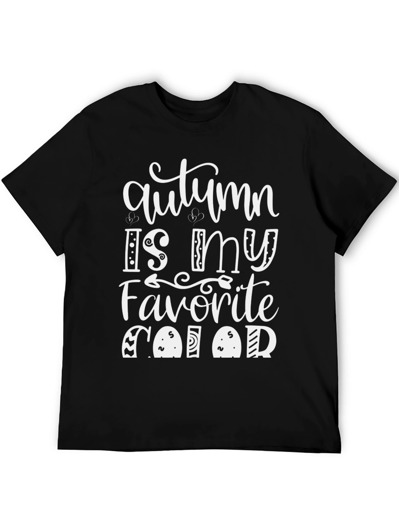 Autumn Is My Favorite Food Black T-Shirt