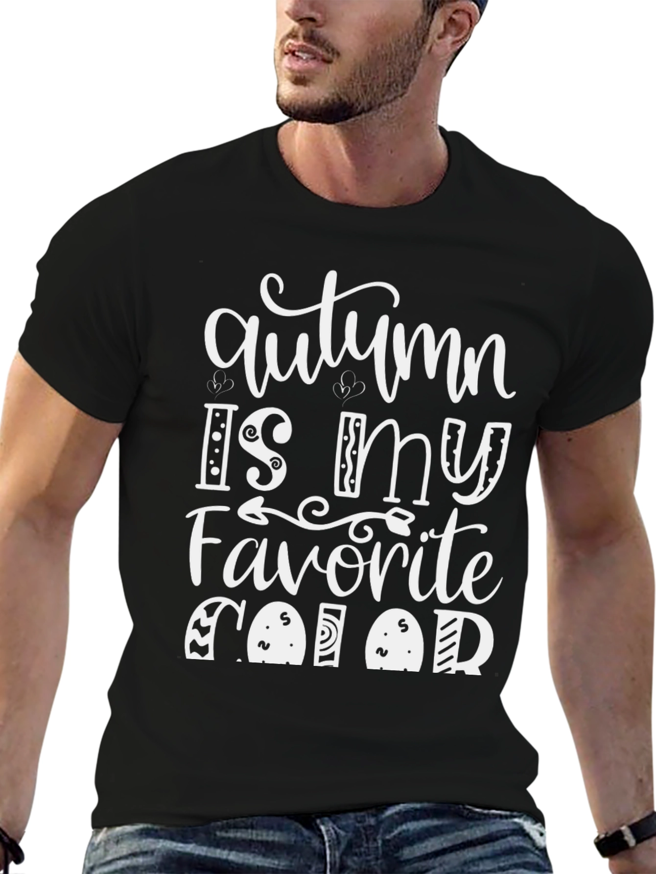 Autumn Is My Favorite Food Black T-Shirt