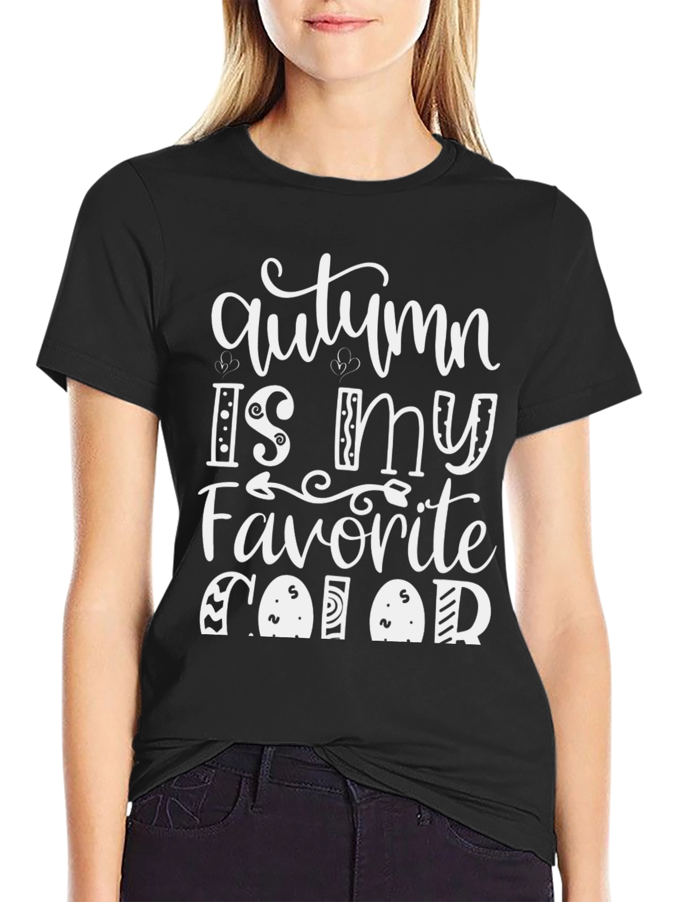 Autumn Is My Favorite Food Black T-Shirt