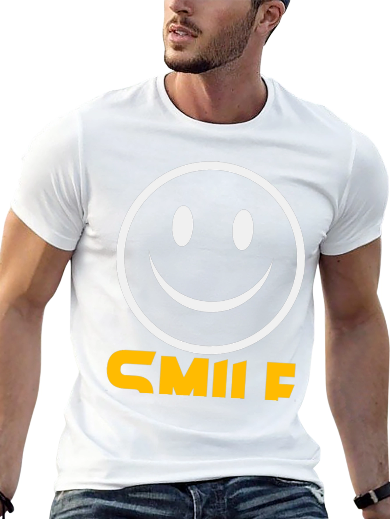 Smile Graphic Tee - Classic Black Comfort