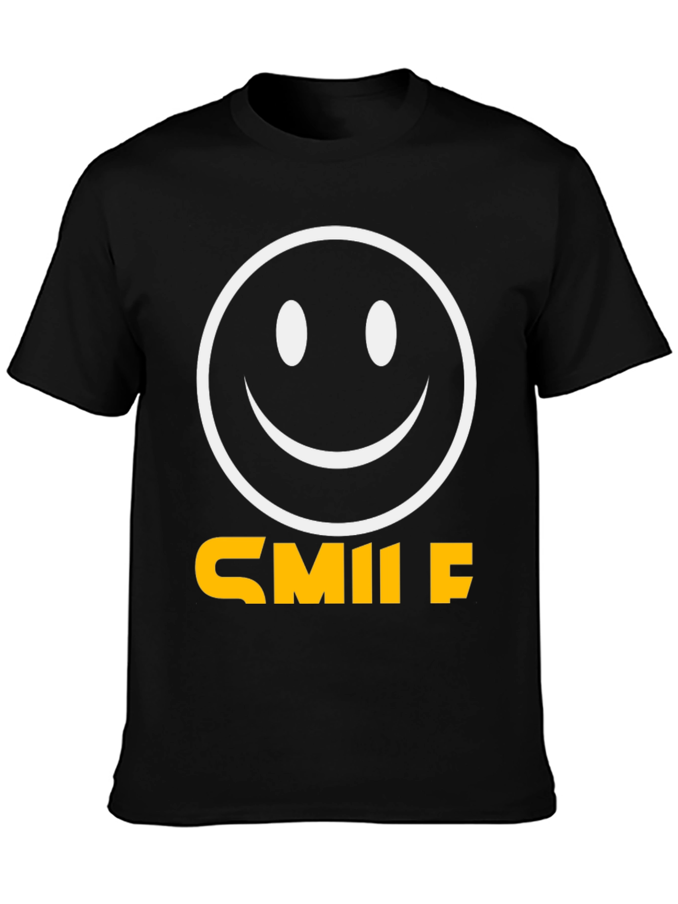 Smile Graphic Tee - Classic Black Comfort