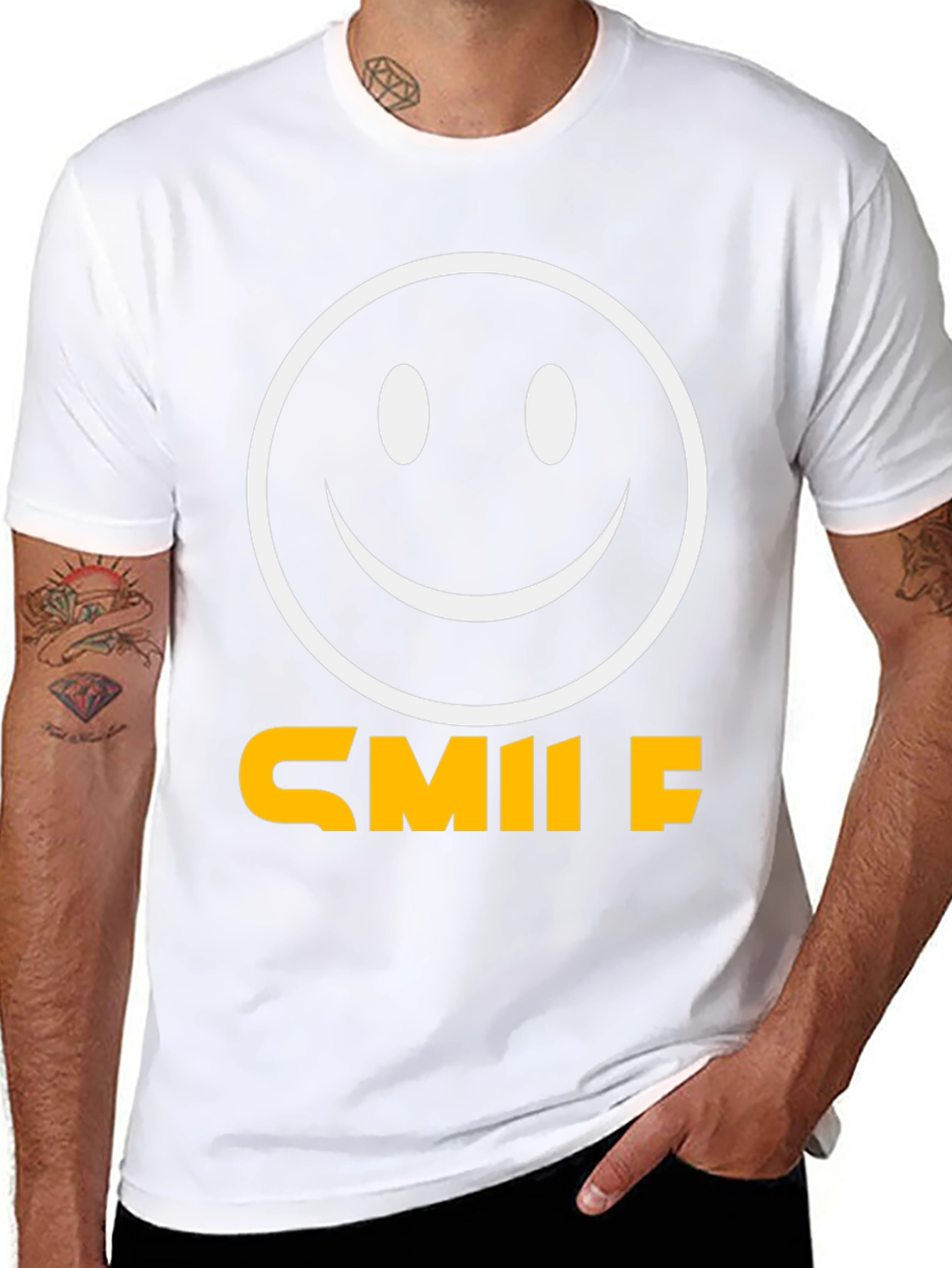 Smile Graphic Tee - Classic Black Comfort