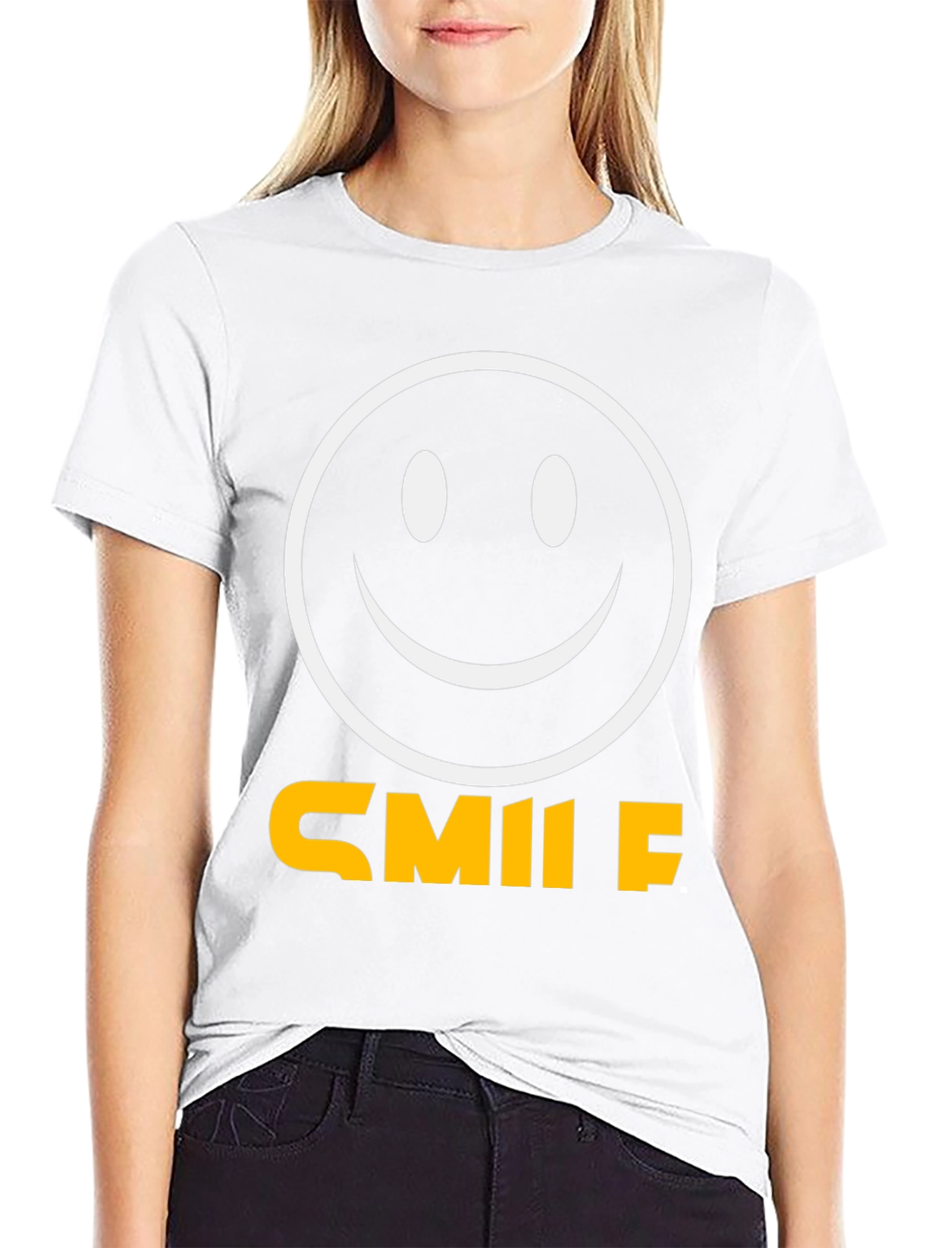 Smile Graphic Tee - Classic Black Comfort