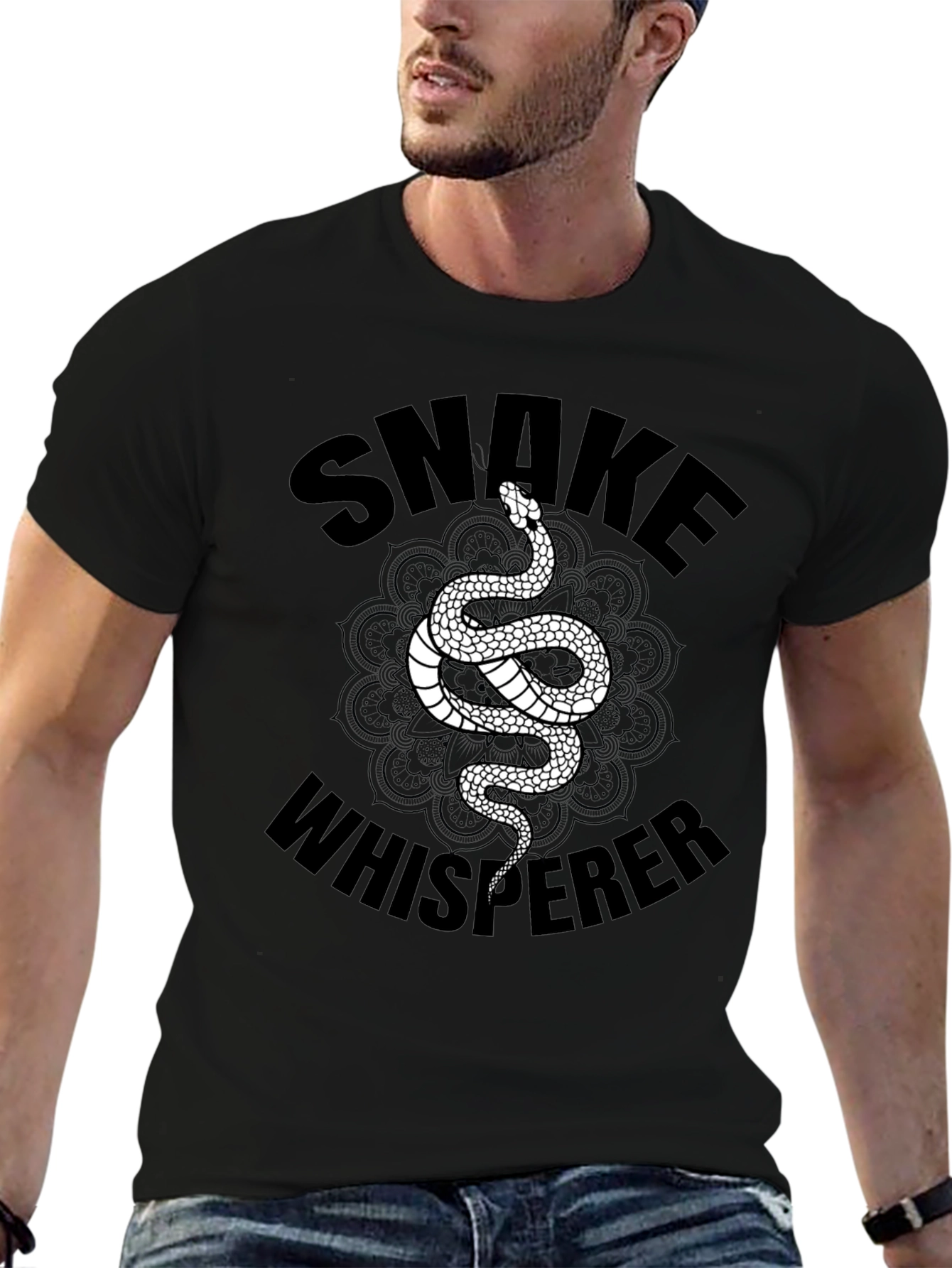 Snake Whisperer Graphic Tee - Mens Black T-Shirt