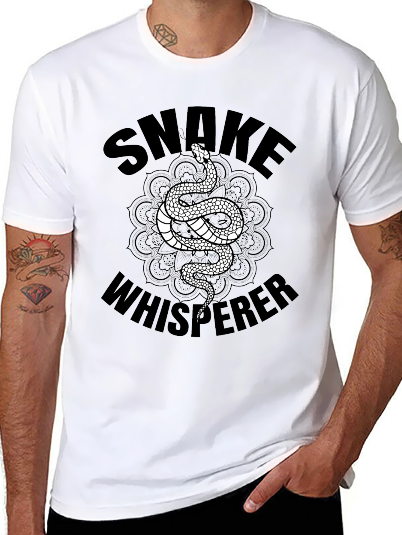 Snake Whisperer Graphic Tee - Mens Black T-Shirt