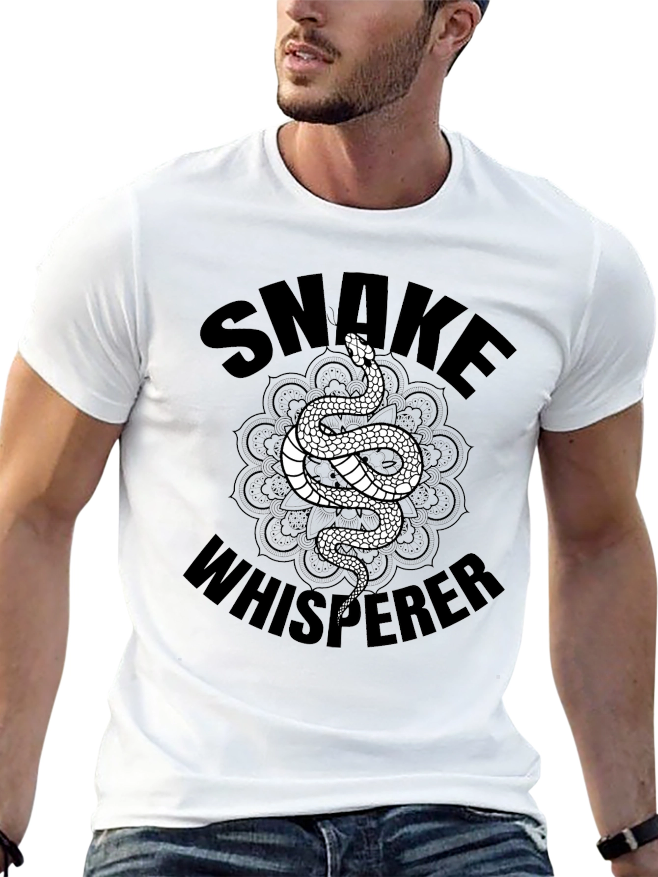 Snake Whisperer Graphic Tee - Mens Black T-Shirt
