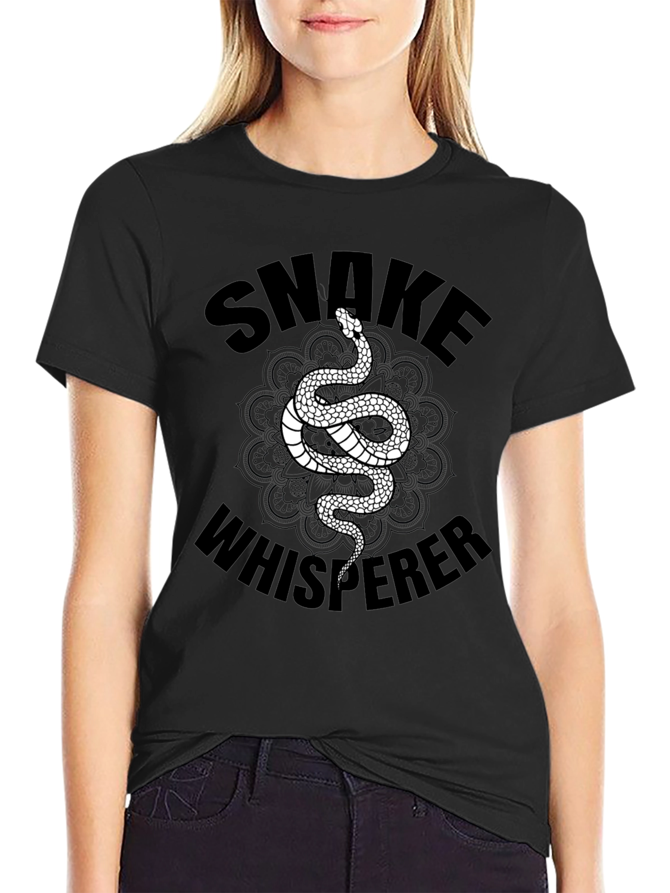 Snake Whisperer Graphic Tee - Mens Black T-Shirt