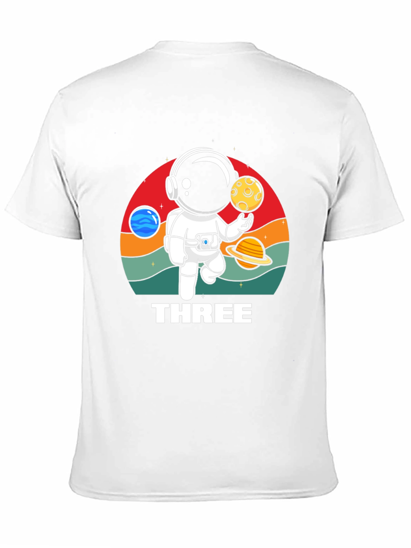 Three Astronaut Birthday T-Shirt