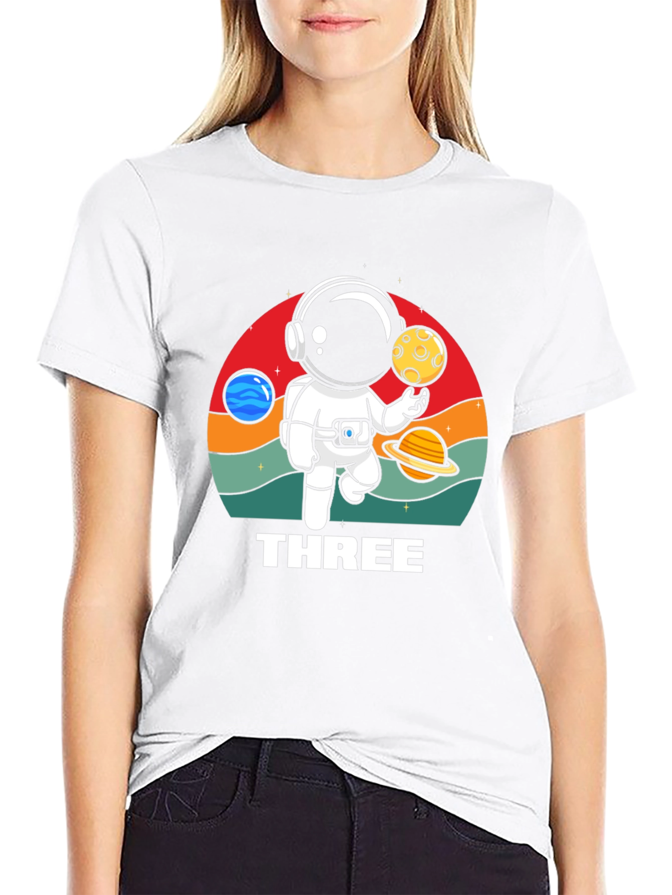 Three Astronaut Birthday T-Shirt