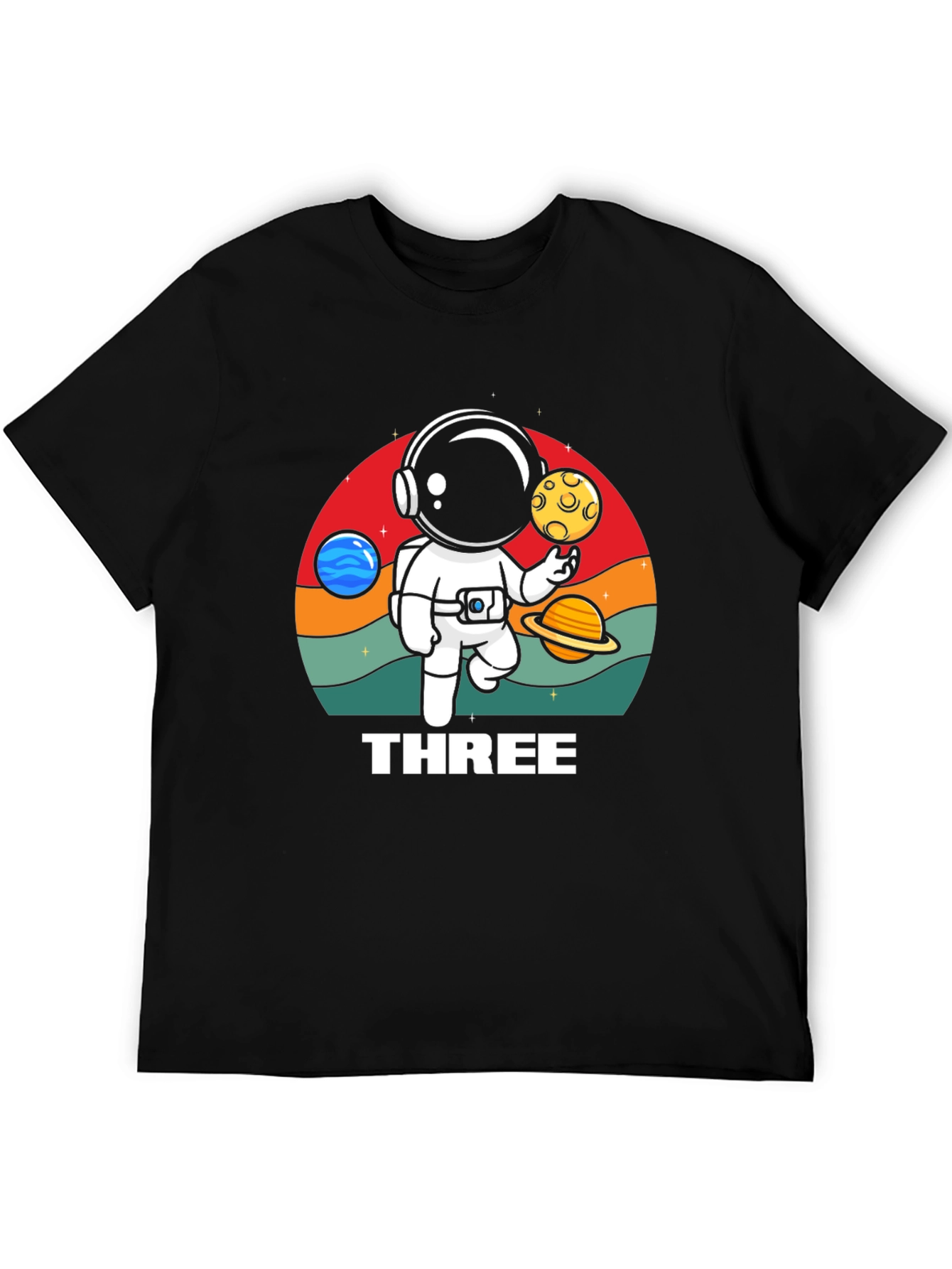 Three Astronaut Birthday T-Shirt