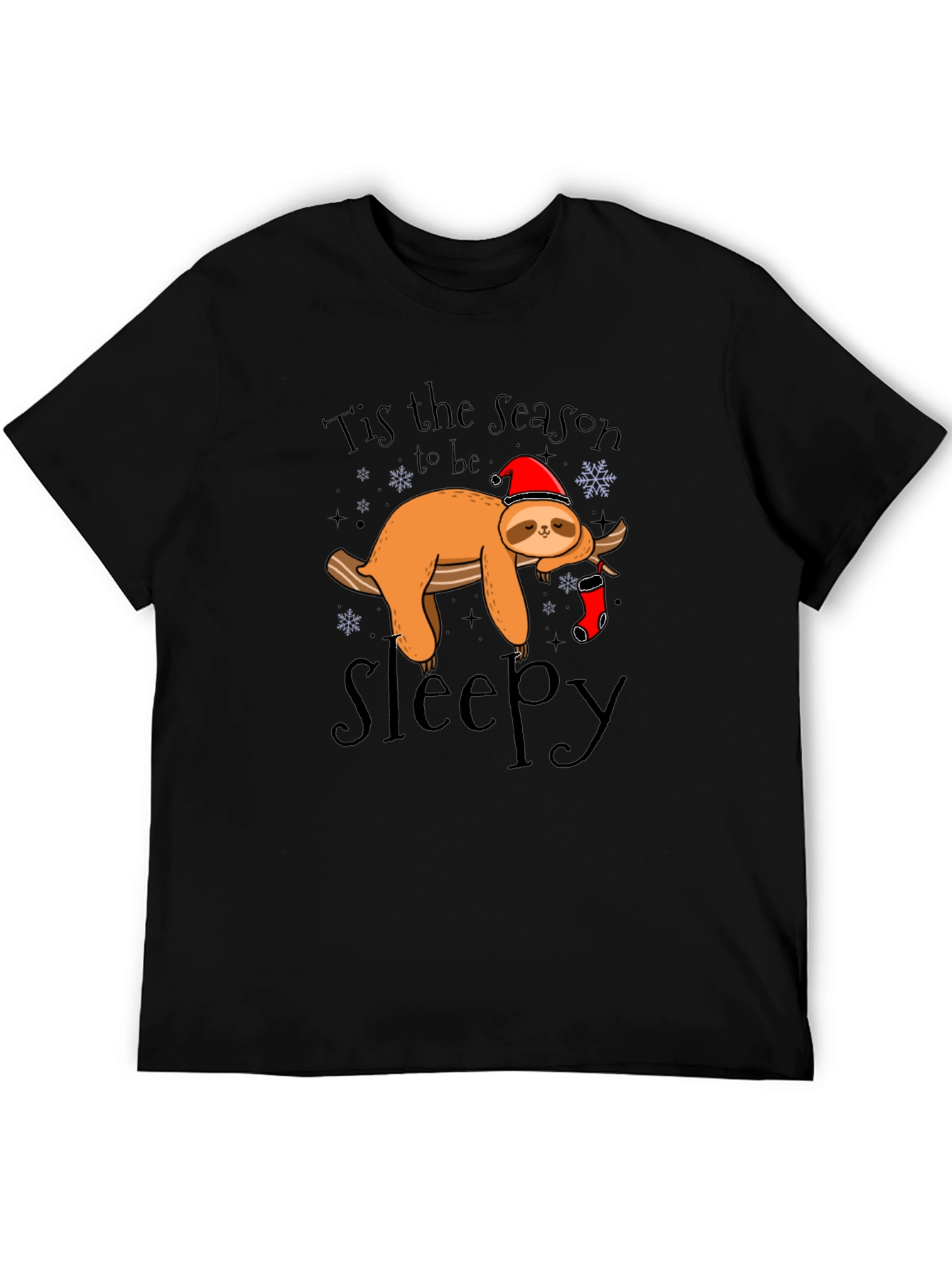 Tis the Season to be Sleepy Sloth Graphic T-Shirt