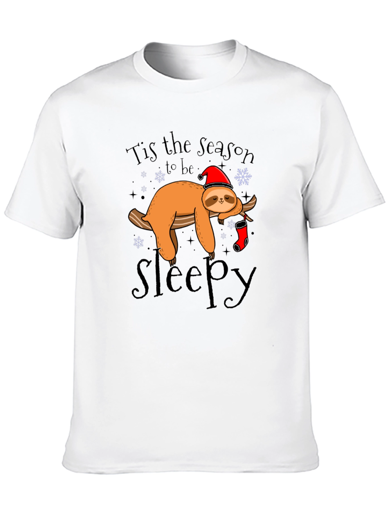 Tis the Season to be Sleepy Sloth Graphic T-Shirt