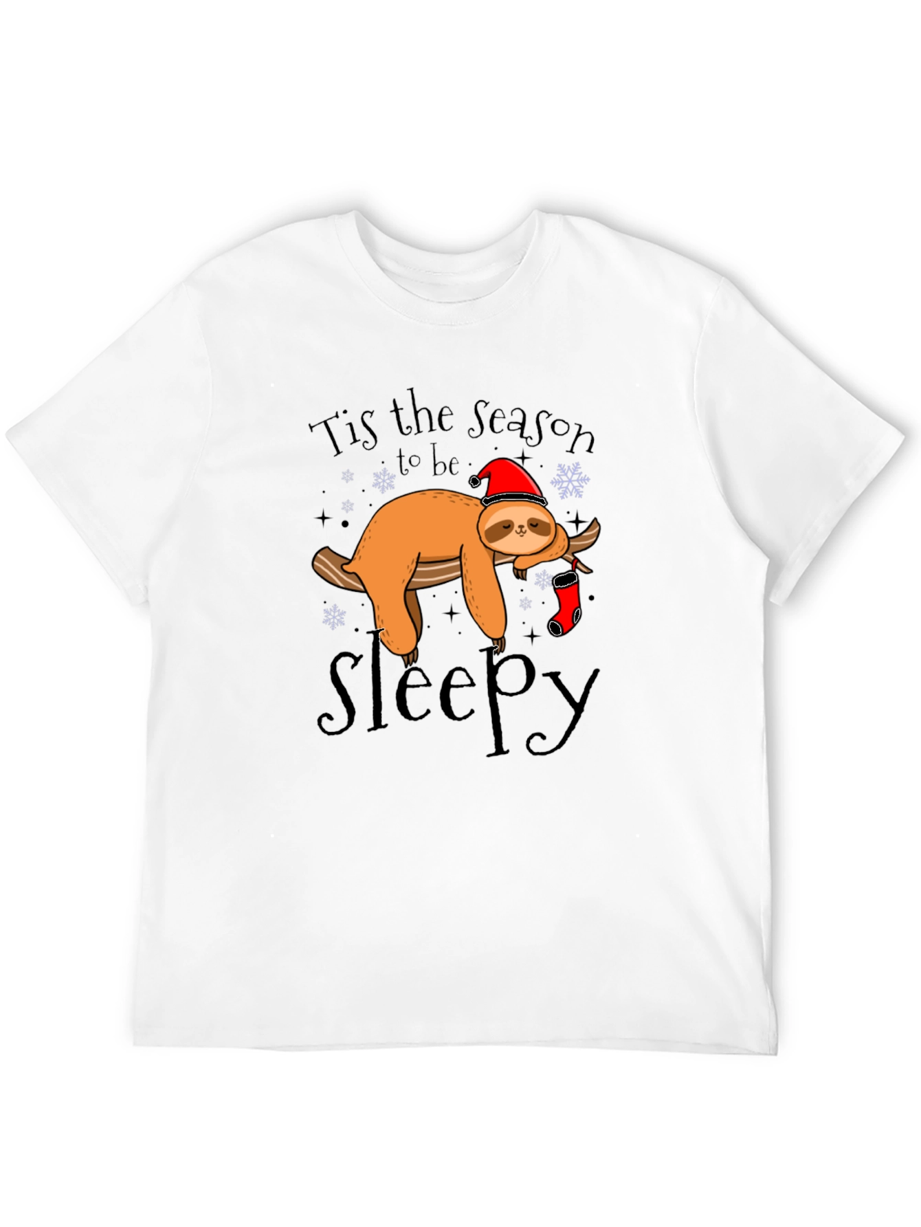 Tis the Season to be Sleepy Sloth Graphic T-Shirt
