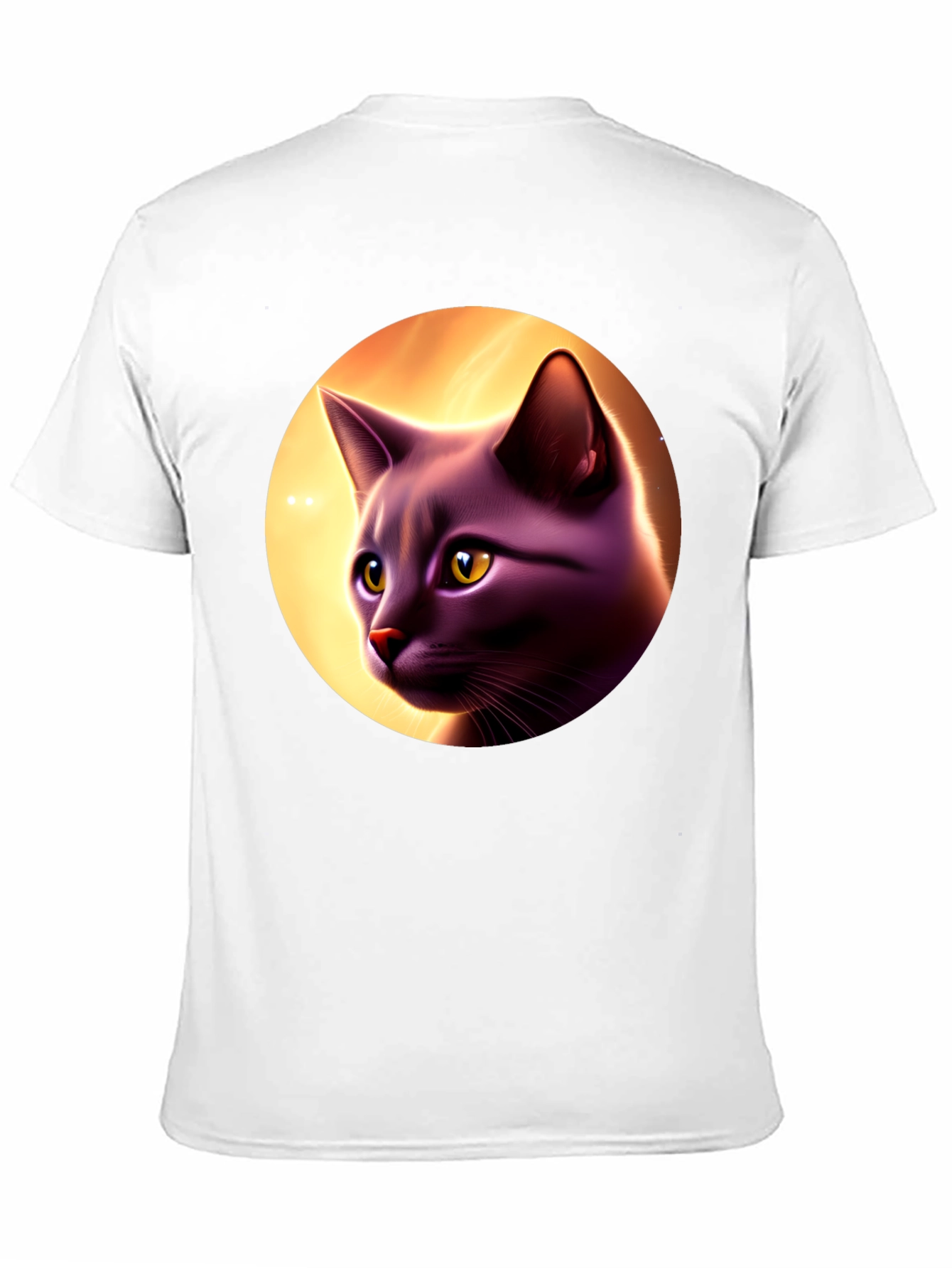Cat Portrait Graphic Tee - Stylish Comfort