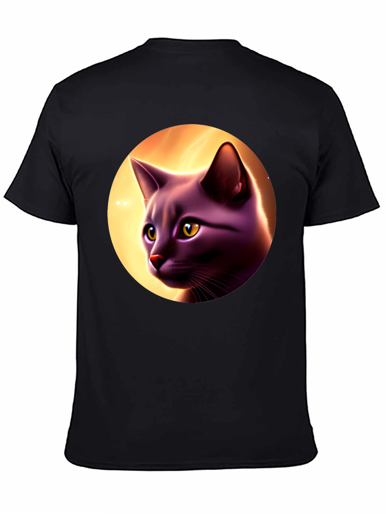 Cat Portrait Graphic Tee - Stylish Comfort