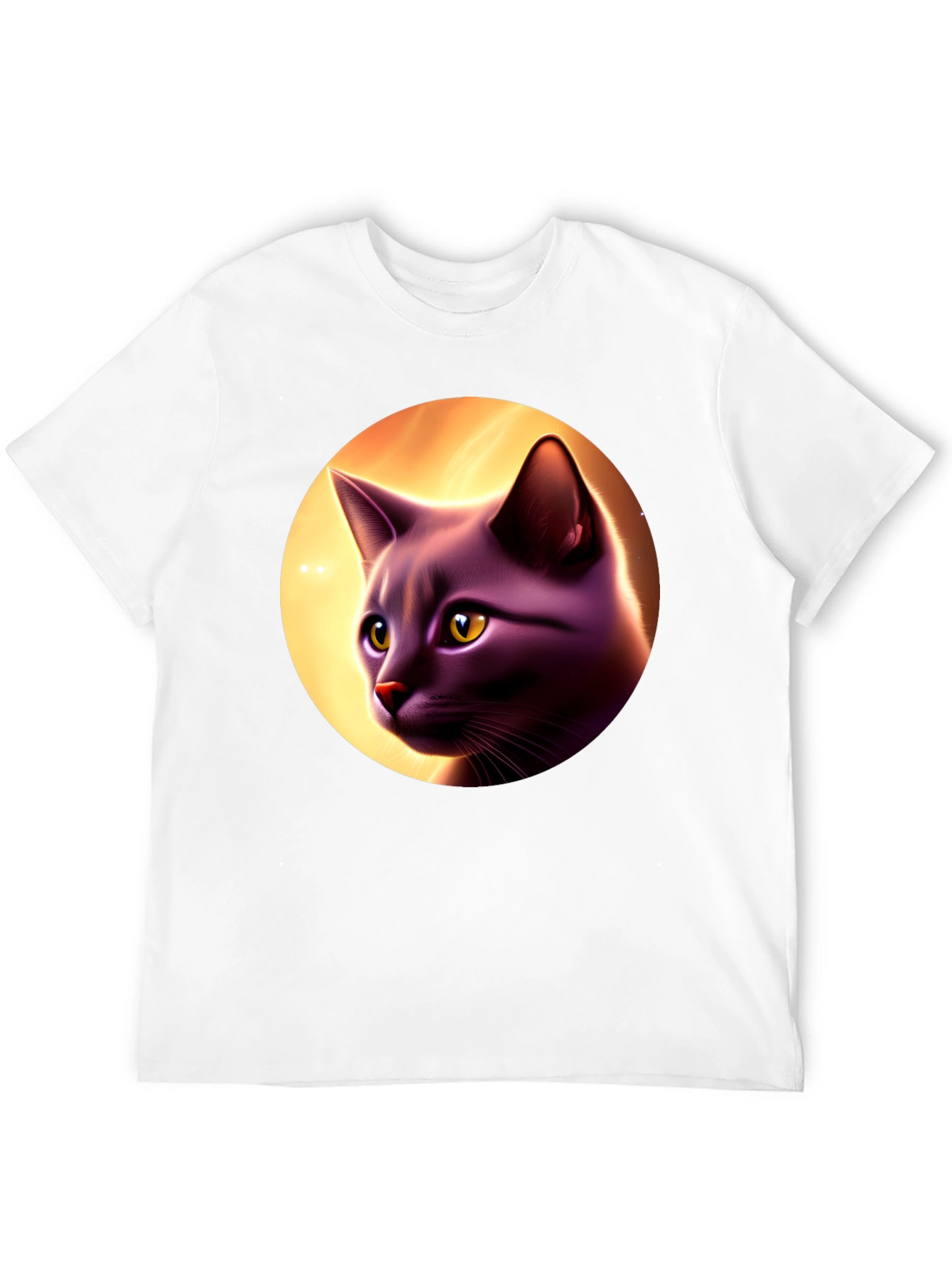 Cat Portrait Graphic Tee - Stylish Comfort