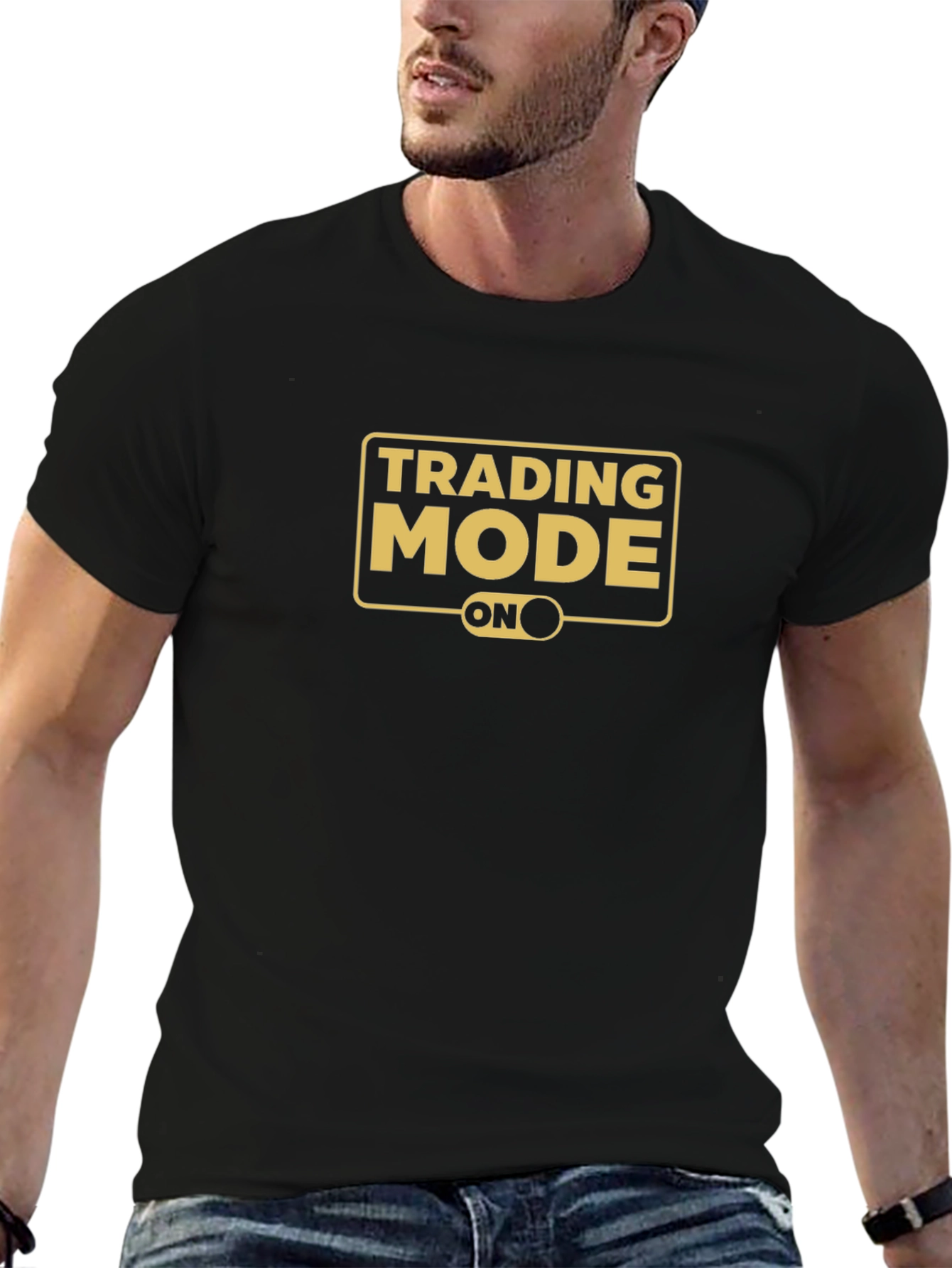 Trading Mode ON T-Shirt - Black Graphic Tee