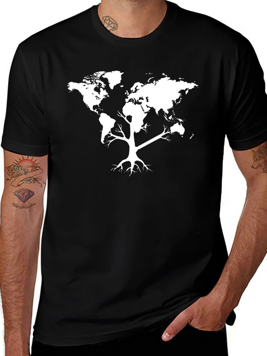 World Map Tree T-Shirt - Global Roots